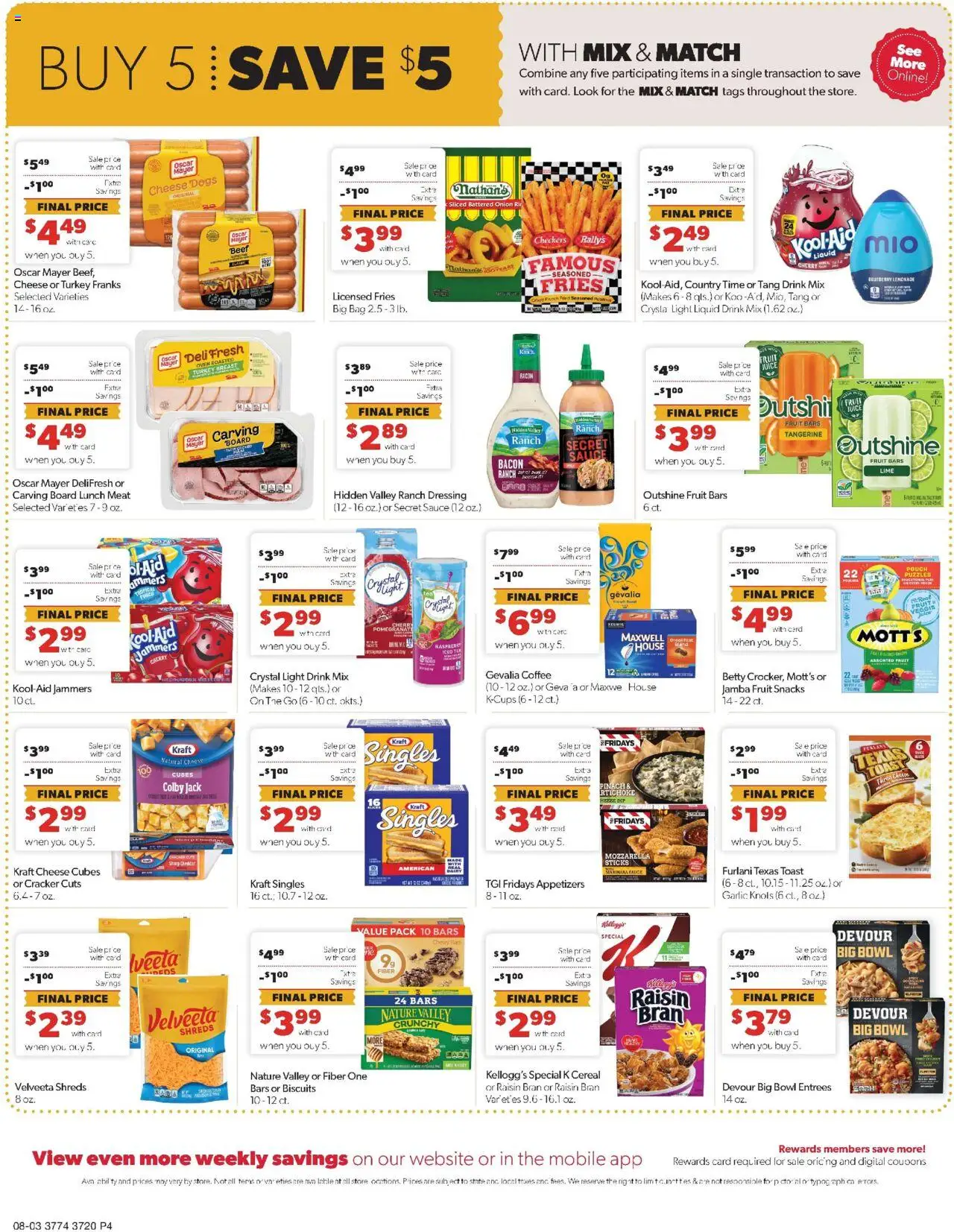 Family Fare Weekly Ad - NE - valid from 03.08.2025 | Page: 5 | Products: Coffee, Tea, Beef, Oven