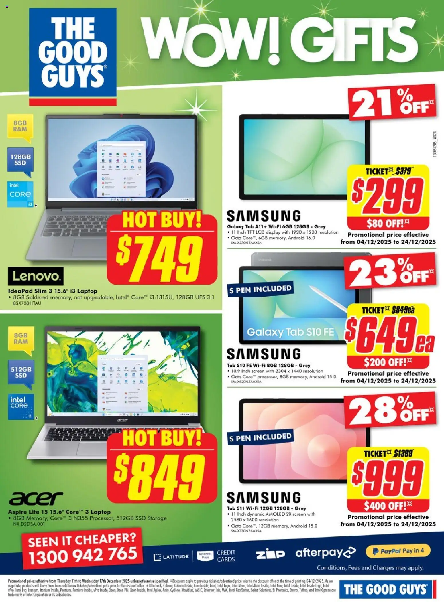 The Good Guys catalogue - valid from 10.12.2025 | Page: 4 | Products: Laptop, Screen