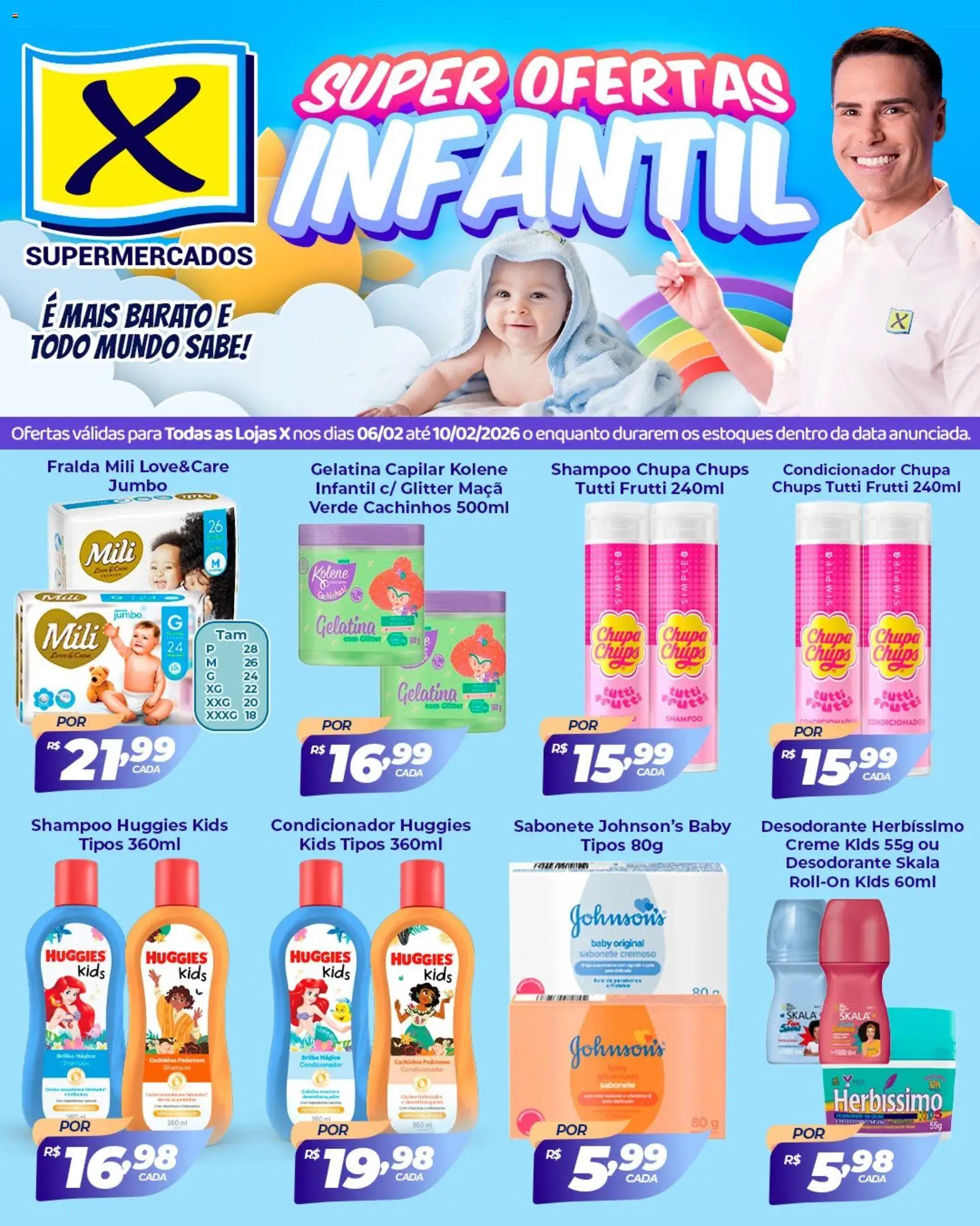X Supermercados Folheto - válido de 06.02.2026 | Página: 2 | Produtos: Shampoo, Condicionador, Creme, Gelatina