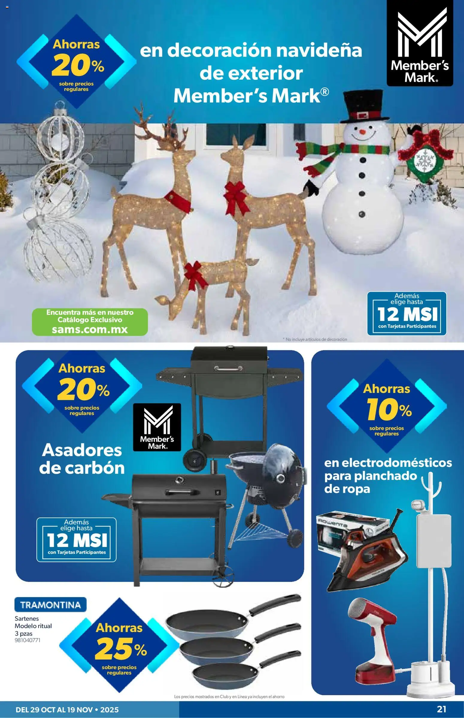 Nuevas ofertas de Sam's Club válidas en toda la República Mexicana desde el 29.10.2025. ¡Encuentra las mejores ofertas en Sam's Club catálogo! | Página: 21 | Productos: Ropa, Sobre