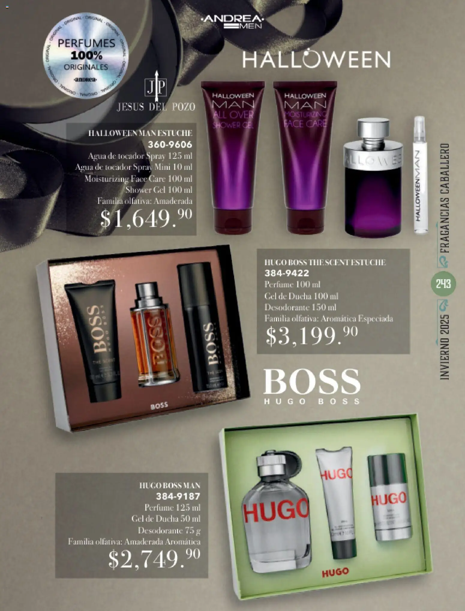 Nuevas ofertas de Andrea válidas en toda la República Mexicana desde el 26.11.2025. ¡Encuentra las mejores ofertas en Andrea catálogo Invierno! | Página: 243 | Productos: Desodorante, Estuche, Perfume, Gel de ducha