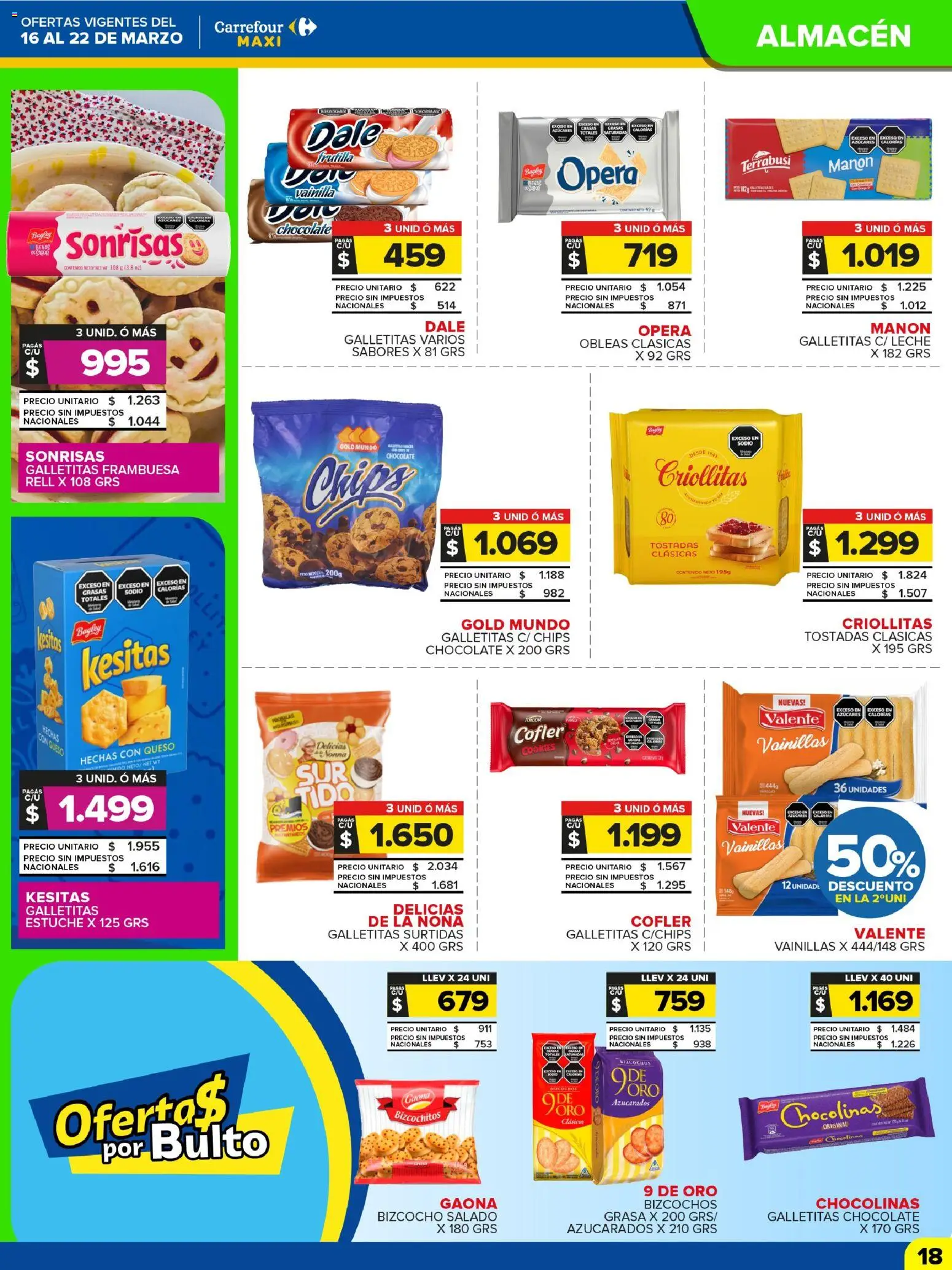 Carrefour Maxi catálogo │ válido desde el 16.03.2026 | Página: 18 | Productos: Queso, Estuche, Chocolate, Bizcochos