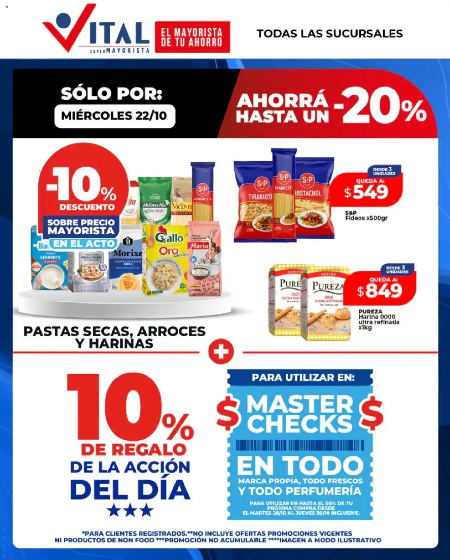 Vital - Sólo por - Abasto │ válido desde el 22.10.2025 | Página: 2 | Productos: Sobre, Harina, Fideos