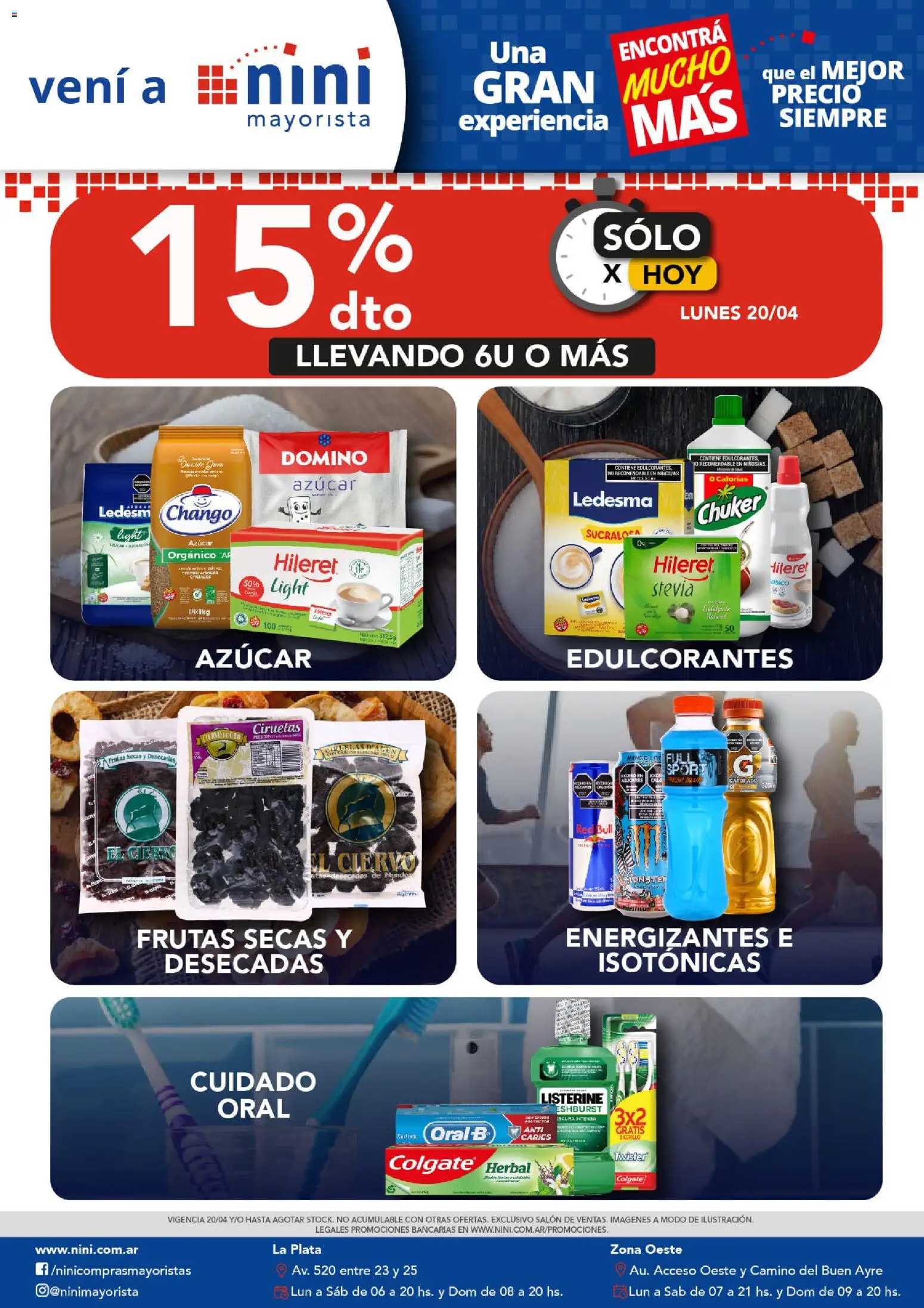 NINI Mayorista ofertas solo  │ válido desde el 20.04.2026 | Página: 1 | Productos: Azucar