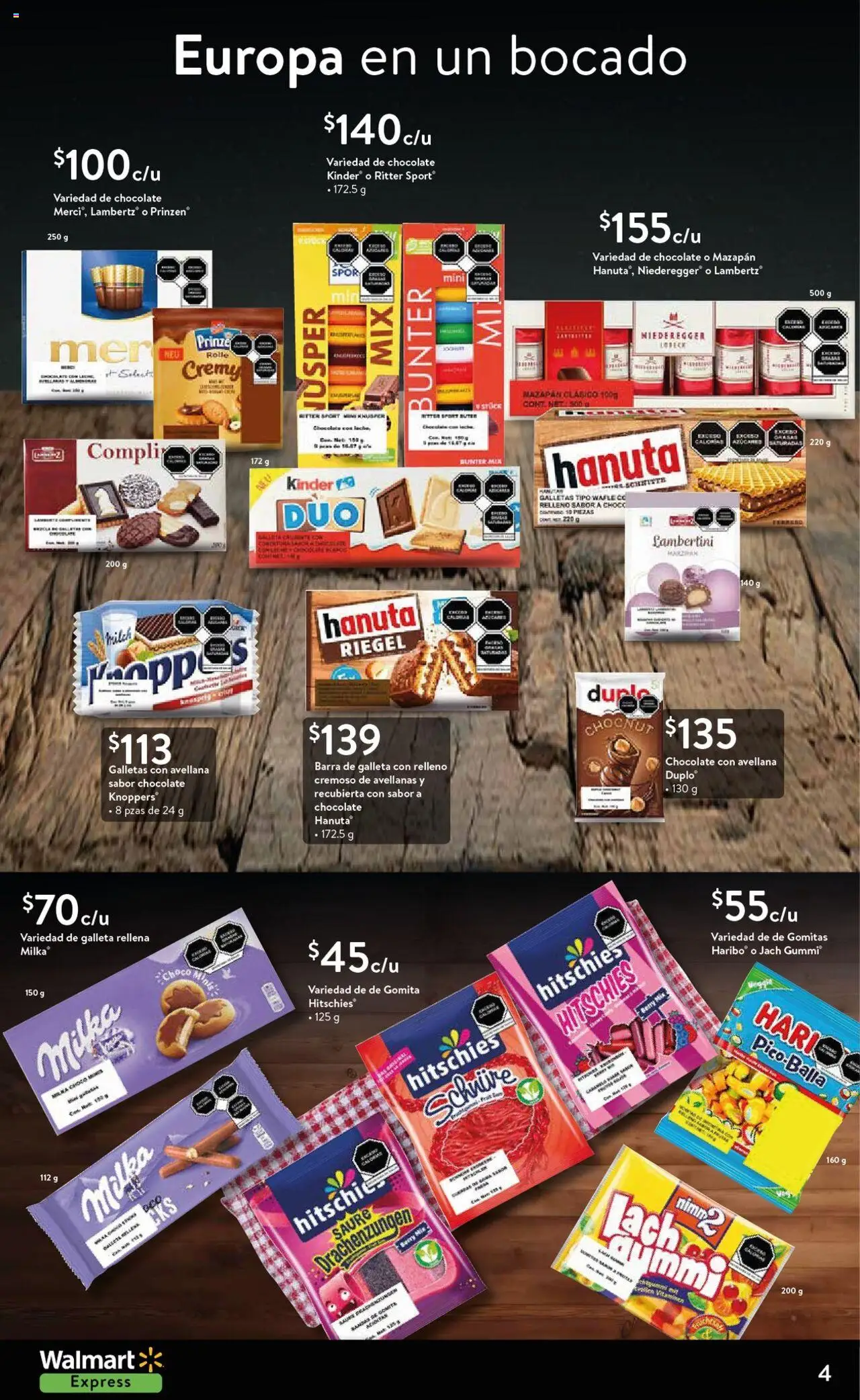 Nuevas ofertas de Walmart Express válidas en toda la República Mexicana desde el 17.09.2025. ¡Encuentra las mejores ofertas en Walmart Express - Folleto Sabores alemanes! | Página: 4 | Productos: Chocolate, Galletas, Barra, Gomitas