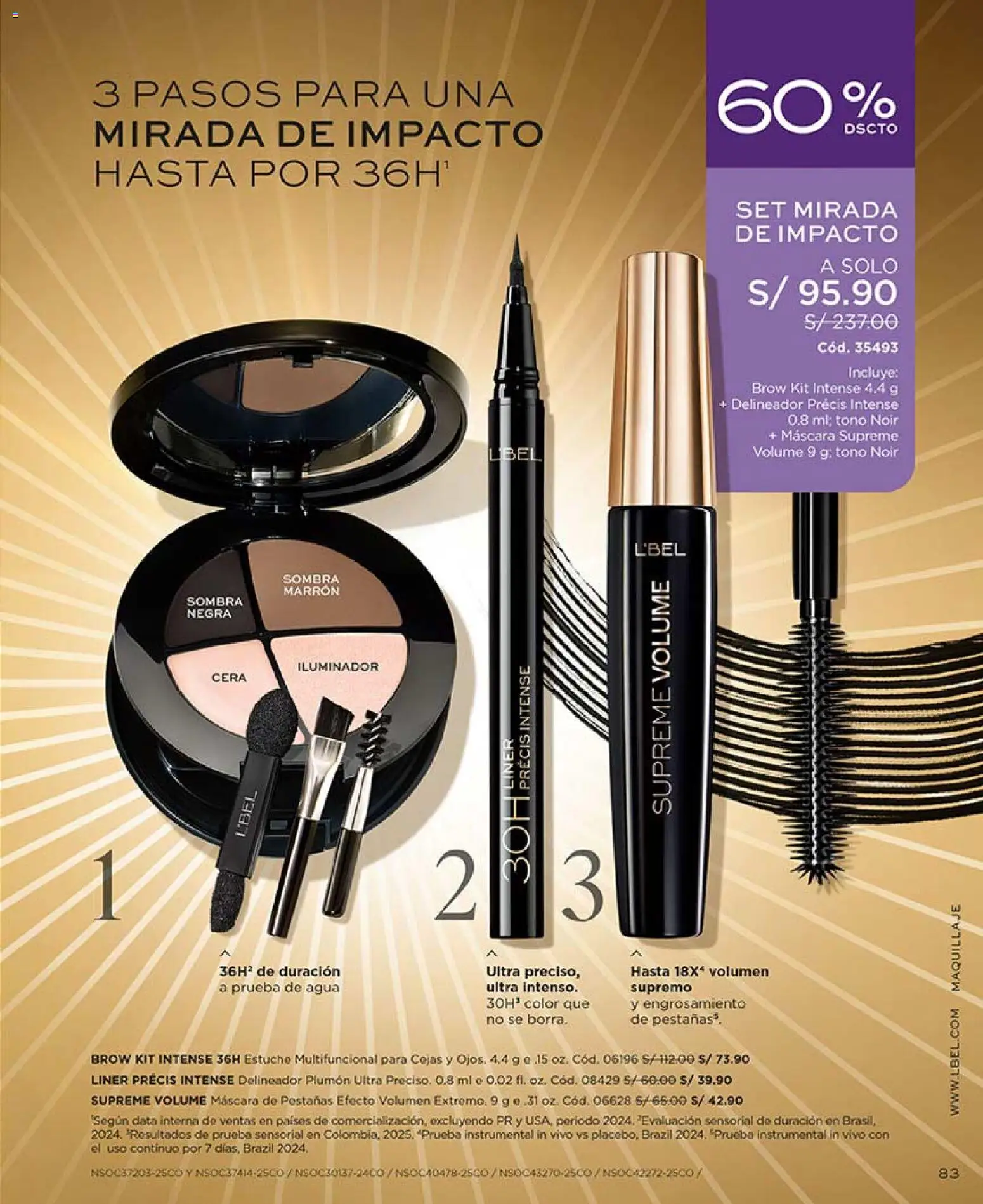 Catálogo L'Bel válido desde 04.04.2026 | Página: 83 | Productos: Máscara, Delineador, Maquillaje