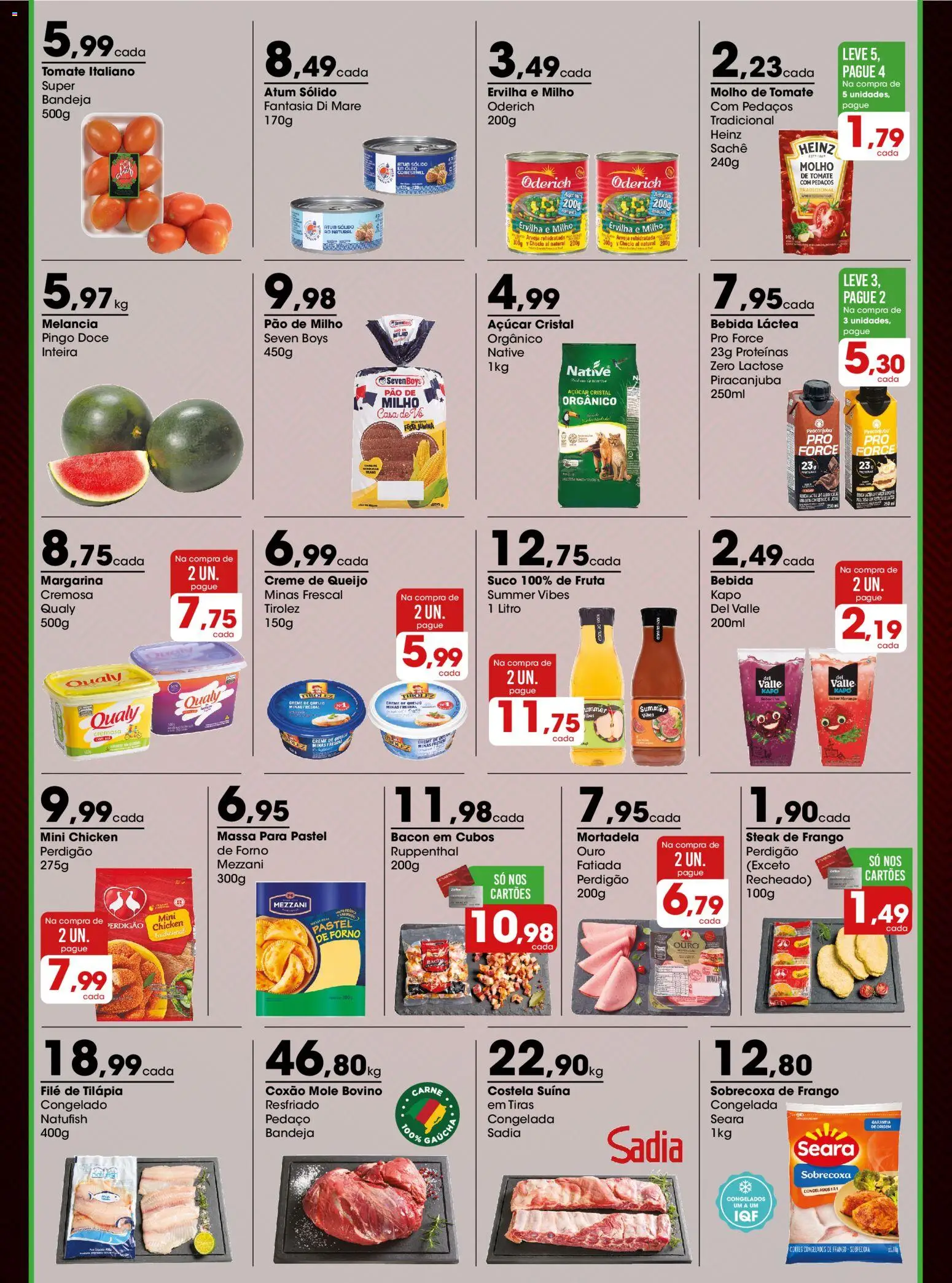 Zaffari Folheto - válido de 24.11.2025 | Página: 2 | Produtos: Queijo, Tilápia, Carne, Creme