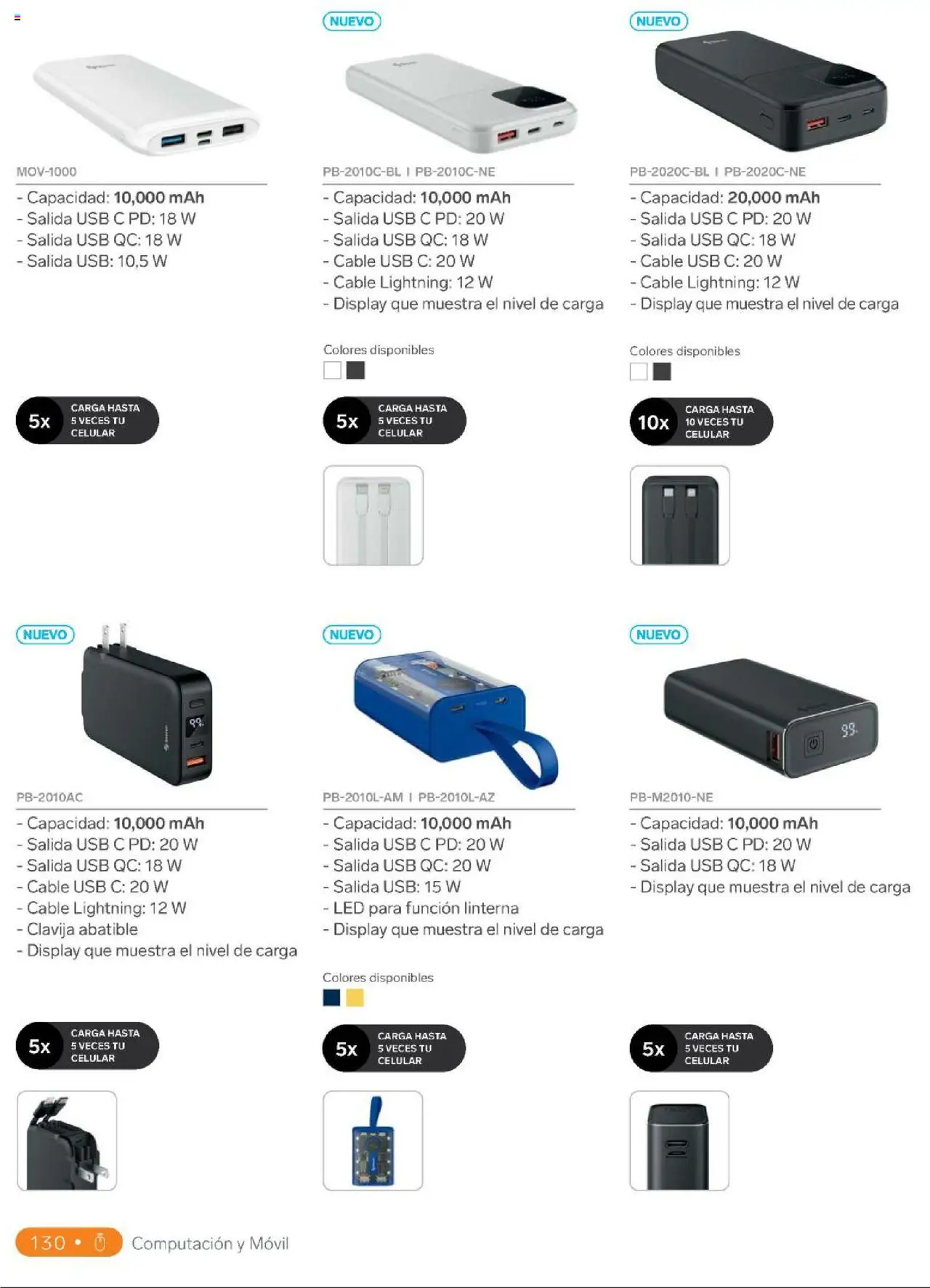 Nuevas ofertas de Steren válidas en toda la República Mexicana desde el 01.01.2025. ¡Encuentra las mejores ofertas en Steren catálogo! | Página: 148 | Productos: Linterna, Movil, Cable USB, Cable