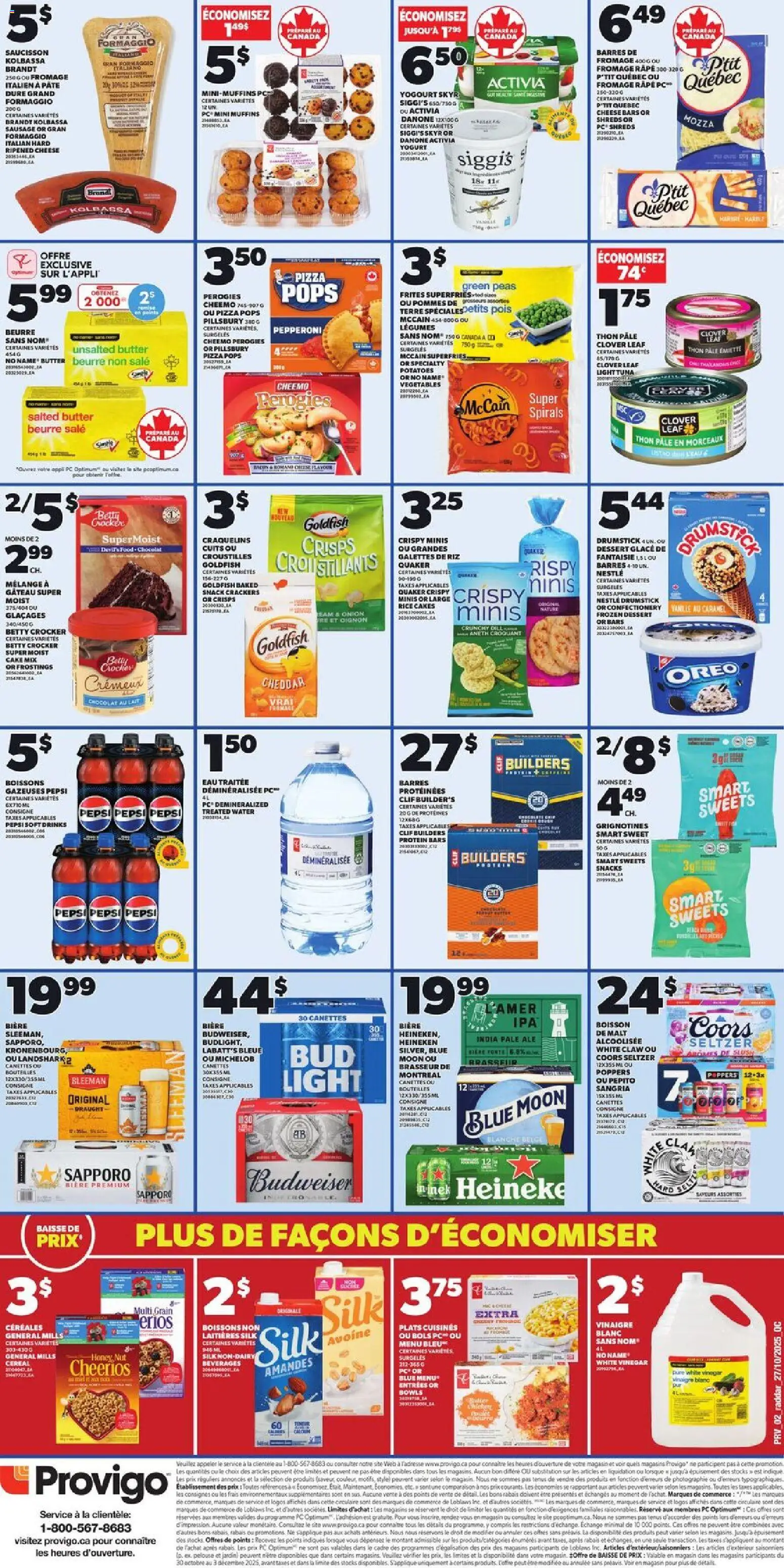 Provigo flyer valid from 30.10.2025 | Page: 2 | Products: Rice, PC, Potatoes, Pizza