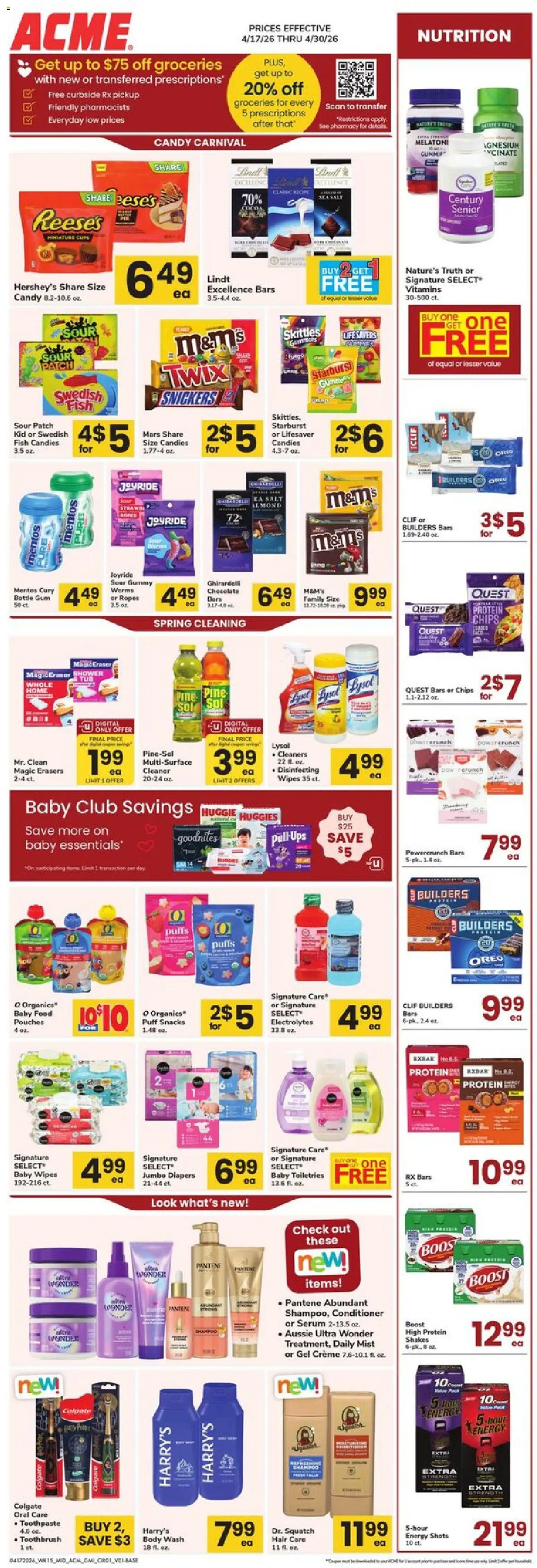 Acme Ad - valid from 17.04.2026 | Page: 1 | Products: Toothbrush, Chips, Baby food, Salt