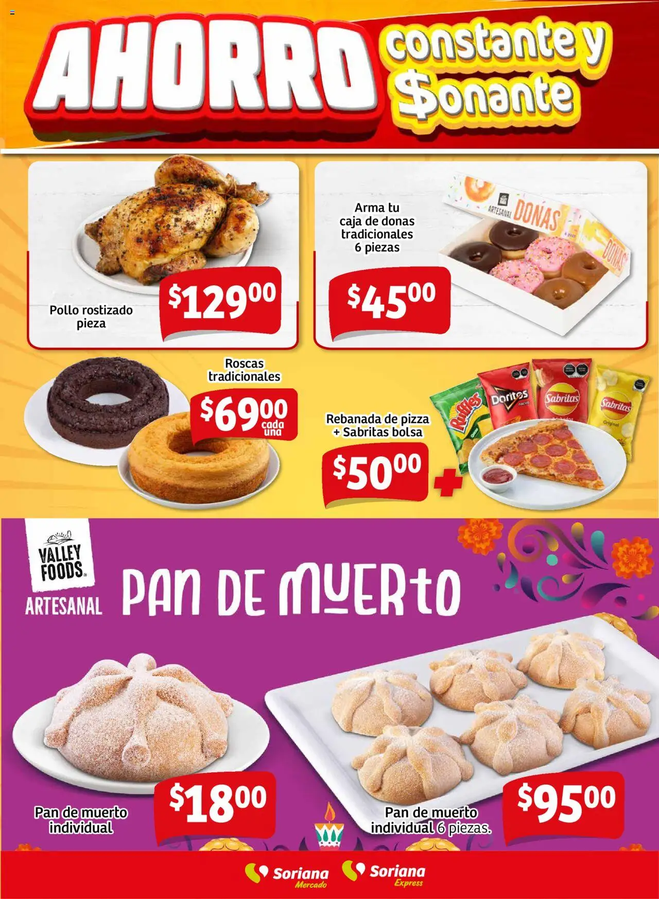 Nuevas ofertas de Soriana válidas en toda la República Mexicana desde el 07.08.2025. ¡Encuentra las mejores ofertas en Soriana - Ahorro Constante y Sonante Fin de Semana Mercado Frontera Tamaulipas! | Página: 5 | Productos: Bolsa, Pan, Pizza, Caja