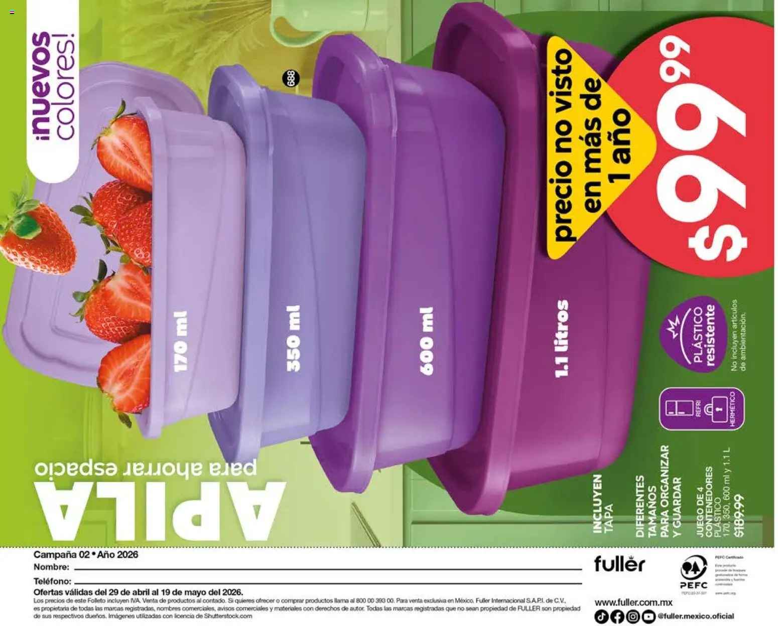 Nuevas ofertas de Fuller válidas en toda la República Mexicana desde el 29.04.2026. ¡Encuentra las mejores ofertas en Fuller campaña 2 2026! | Página: 216 | Productos: Juego, Teléfono, Campana