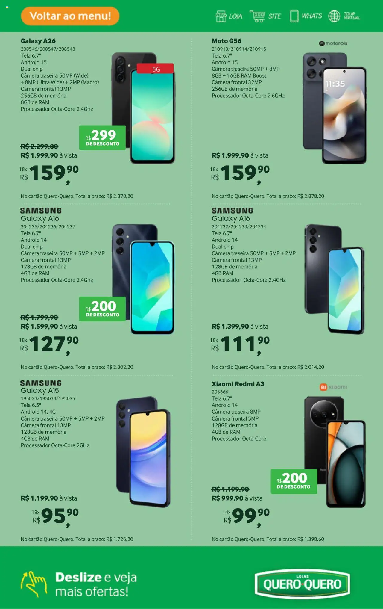 Lojas Quero-Quero Folheto - válido de 15.07.2025 | Página: 45 | Produtos: Processador, Tela, Câmera