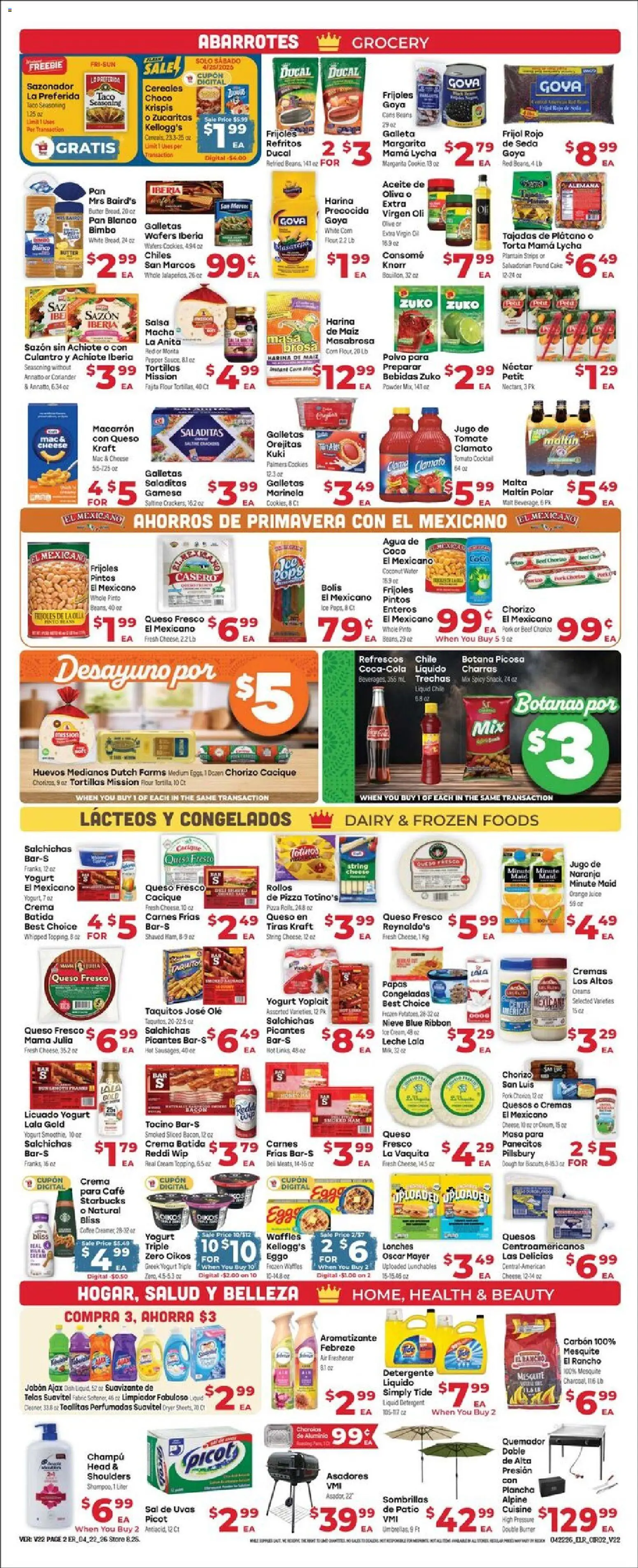 El Rancho Weekly Ad - valid from 22.04.2026 | Page: 2 | Products: Powder, Ham, Pizza, Beef