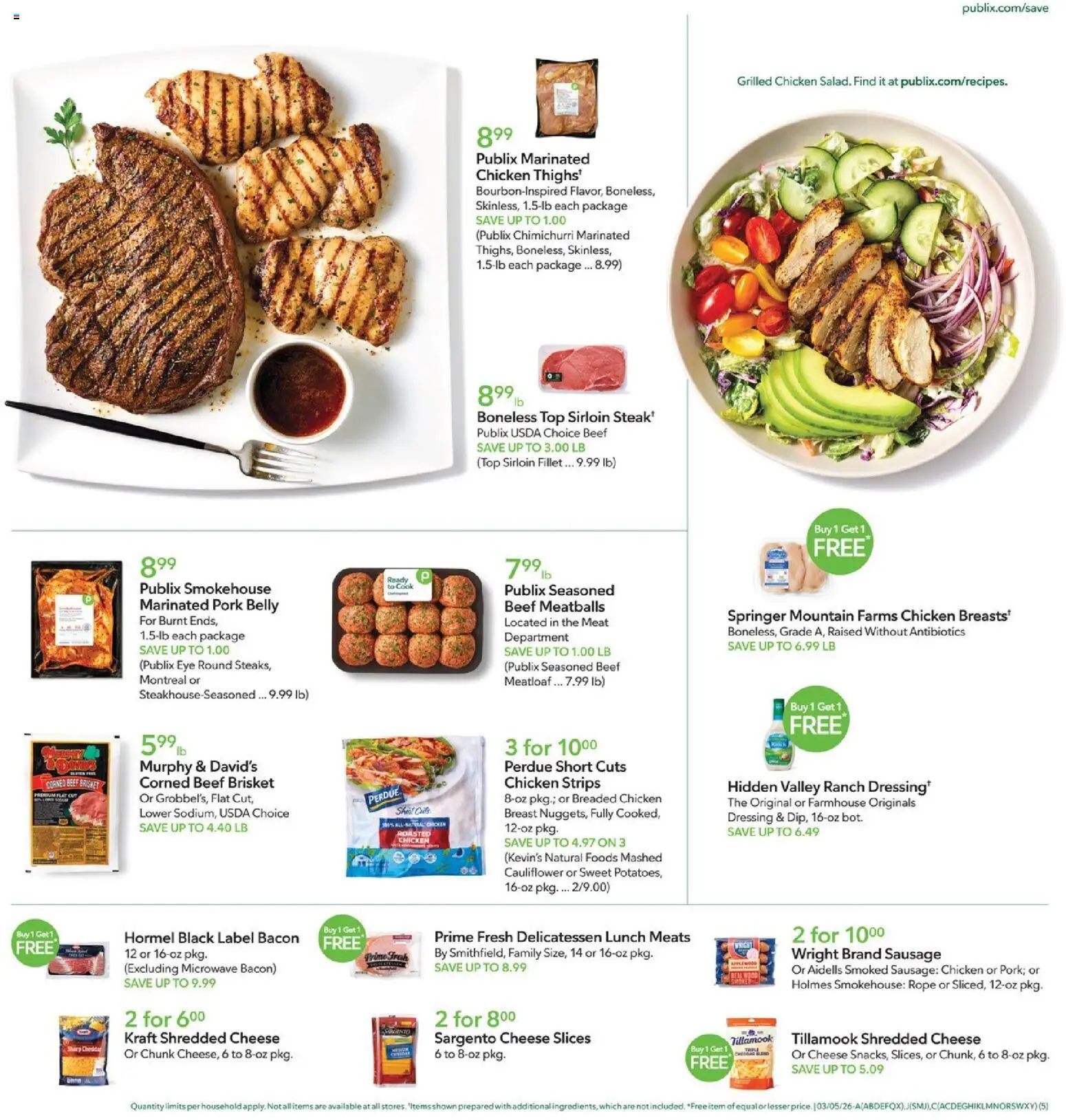Publix Weekly Ad - valid from 04.03.2026 | Page: 5 | Products: Microwave, Pork, Sausage, Cauliflower