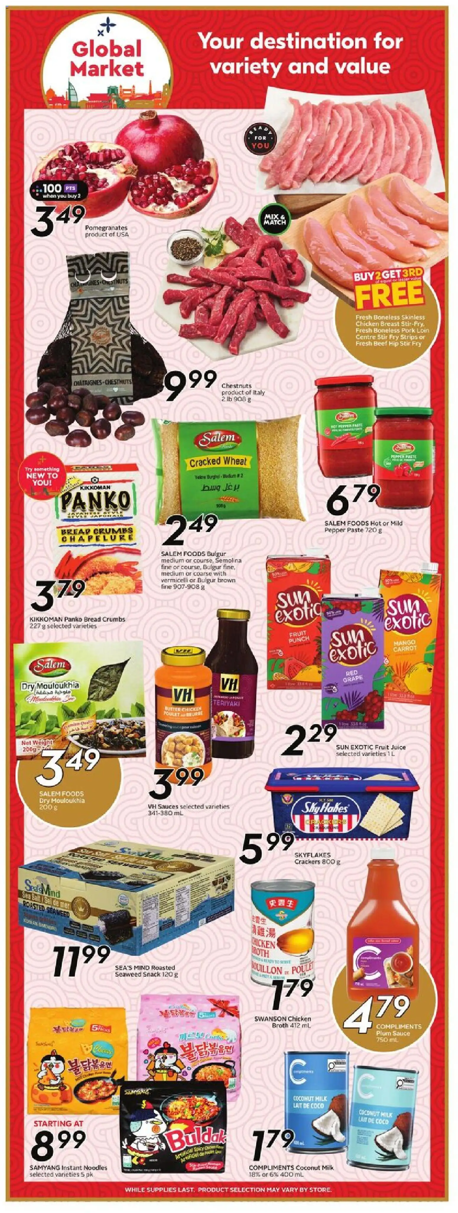 Sobeys flyer valid from 13.11.2025 | Page: 16 | Products: Noodles, Carrot, Milk, Butter