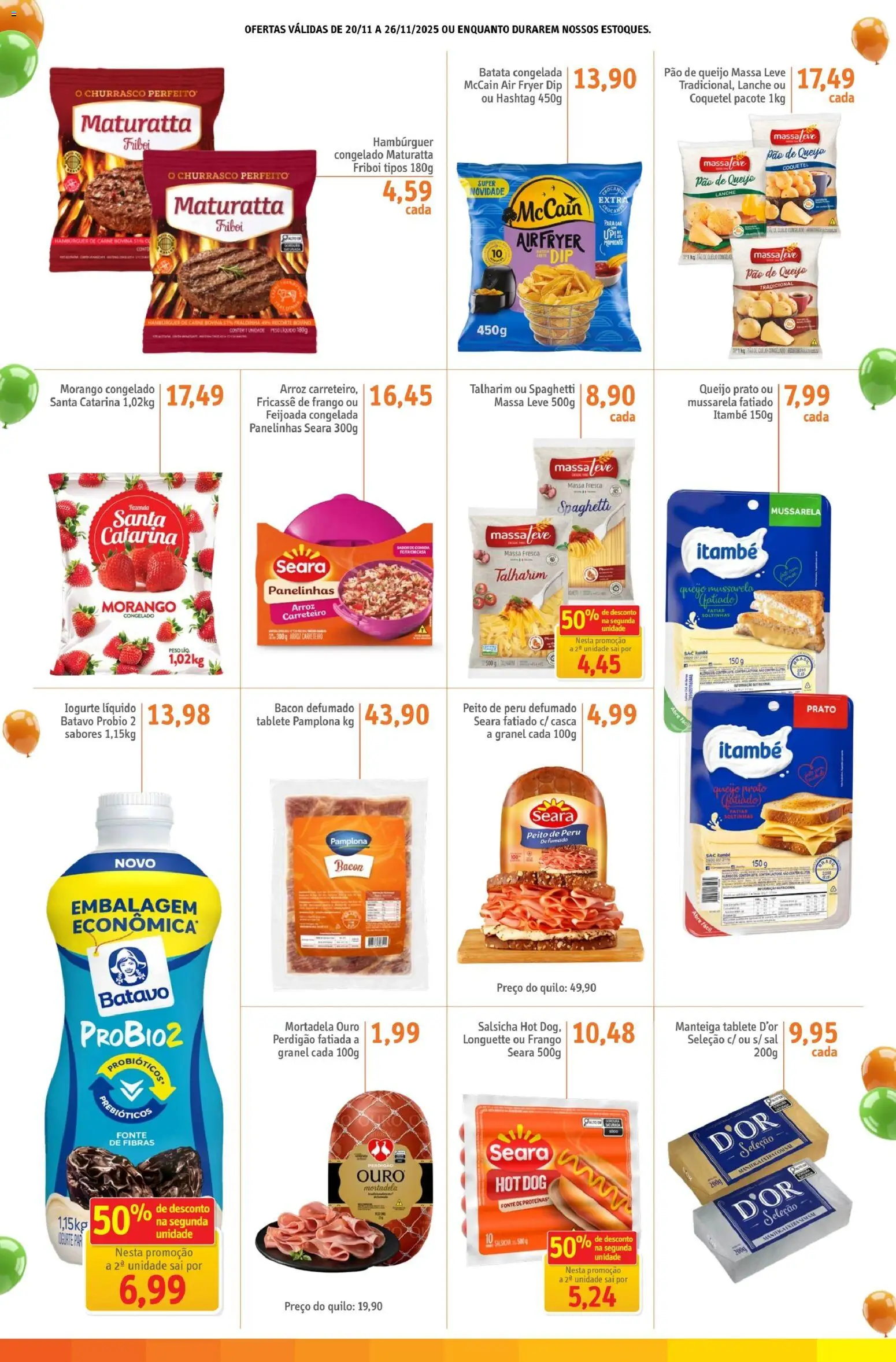 Sonda Folheto - válido de 20.11.2025 | Página: 3 | Produtos: Fraldinha, Pão, Arroz, Pão de queijo