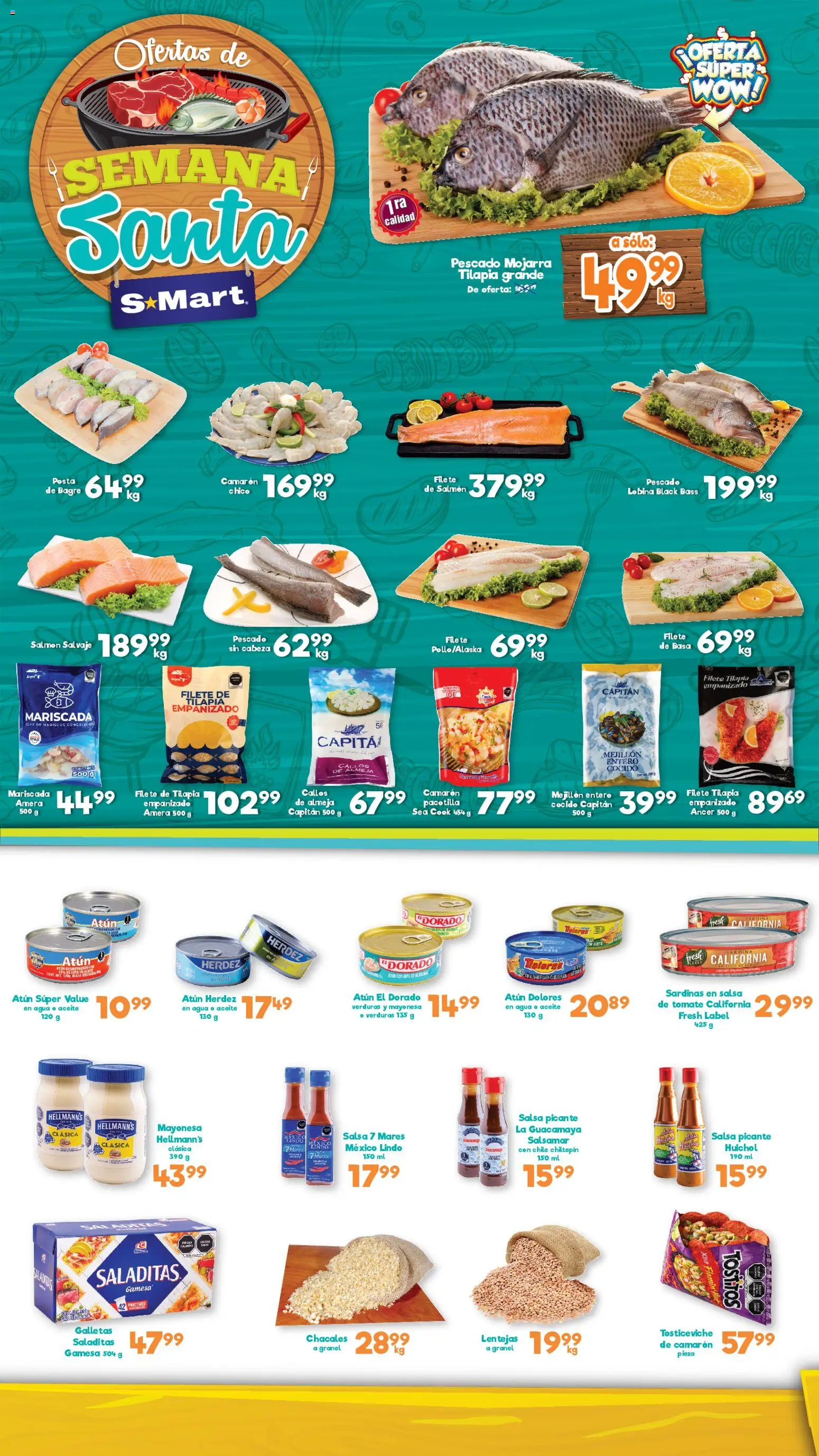 Nuevas ofertas de S-Mart válidas en toda la República Mexicana desde el 31.03.2026. ¡Encuentra las mejores ofertas en S-Mart folleto Ofertas de feria Chihuahua! | Página: 1 | Productos: Lentejas, Tomate, Agua, Galletas