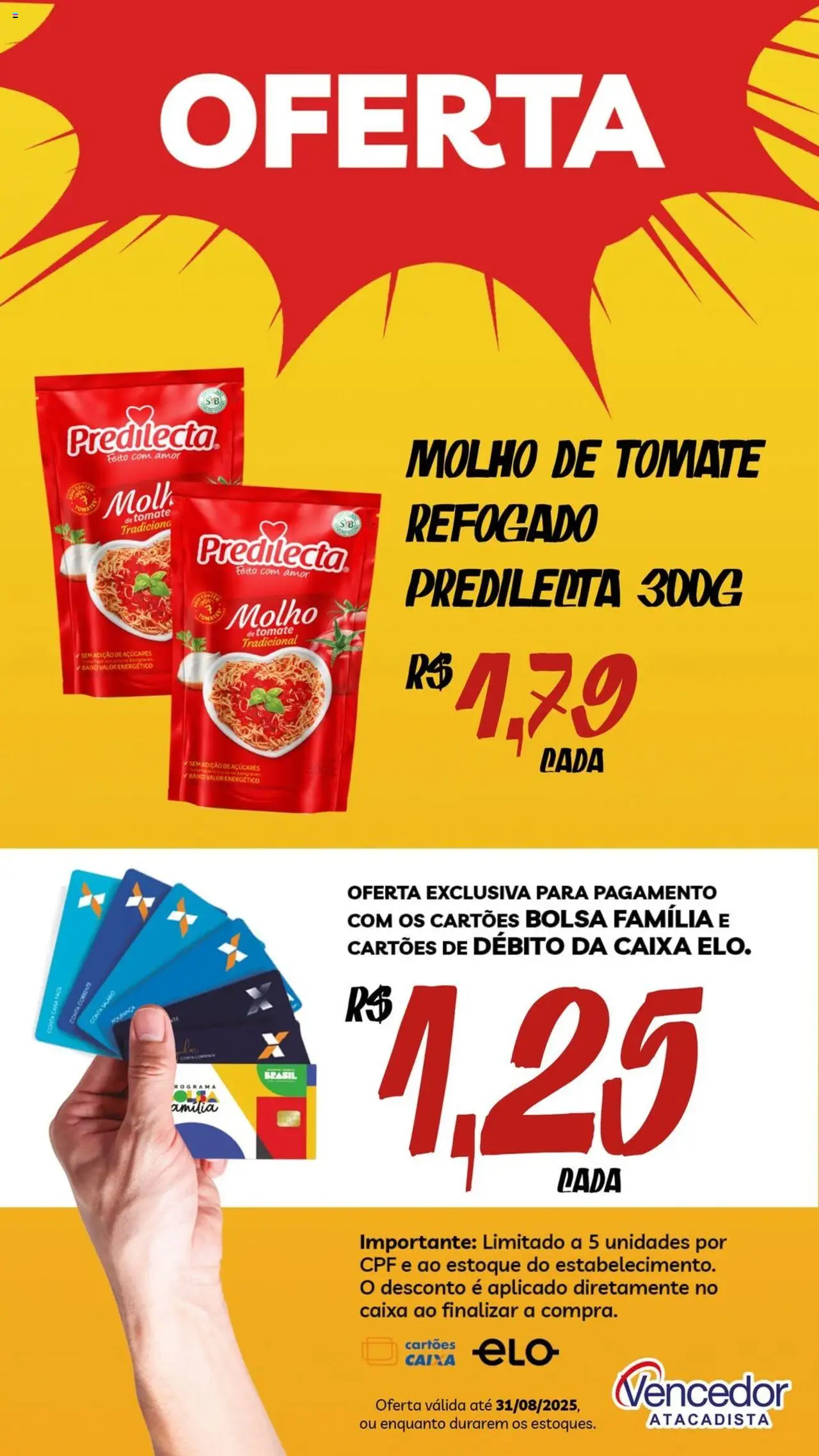 Vencedor Atacadista Folheto - válido de 12.08.2025 | Página: 1 | Produtos: Energético, Caixa, Baixo, Bolsa