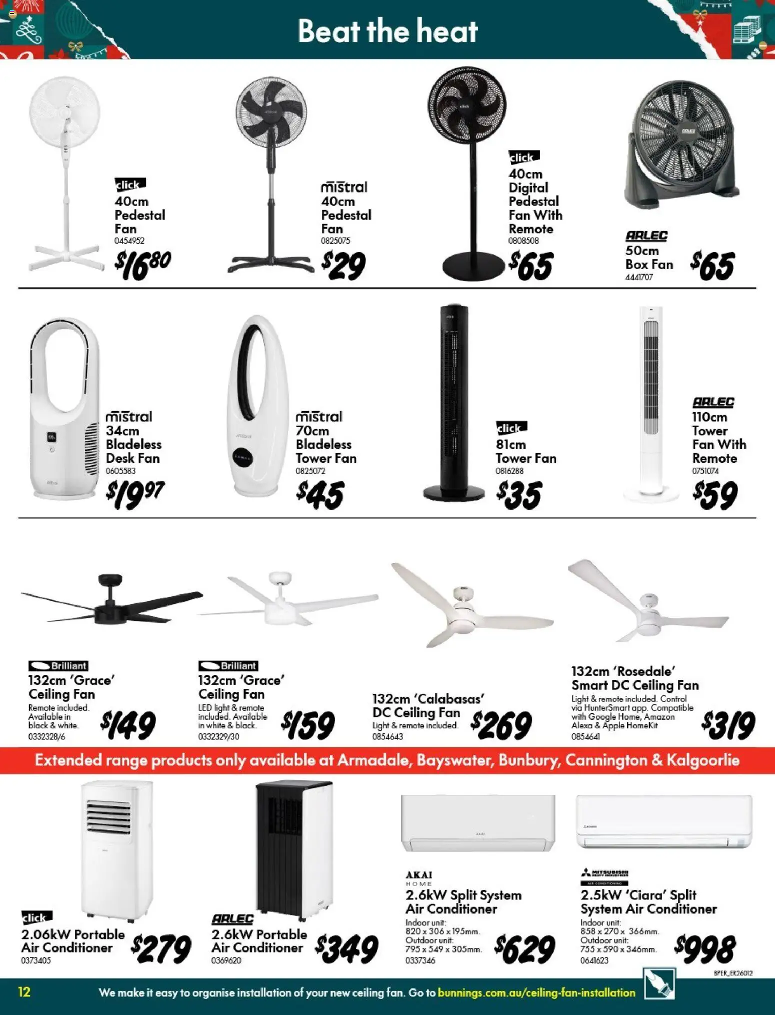 Bunnings Warehouse catalogue - valid from 05.11.2025 | Page: 12 | Products: Light, Conditioner, Digital, Portable