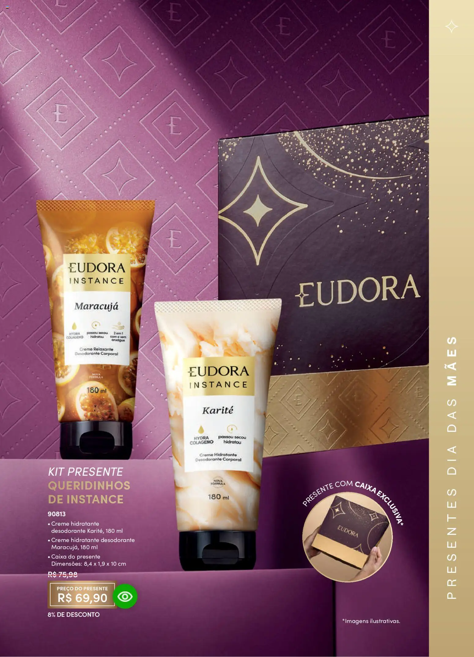Eudora Folheto - válido de 11.03.2026 | Página: 27 | Produtos: Maracujá, Desodorante, Caixa, Creme