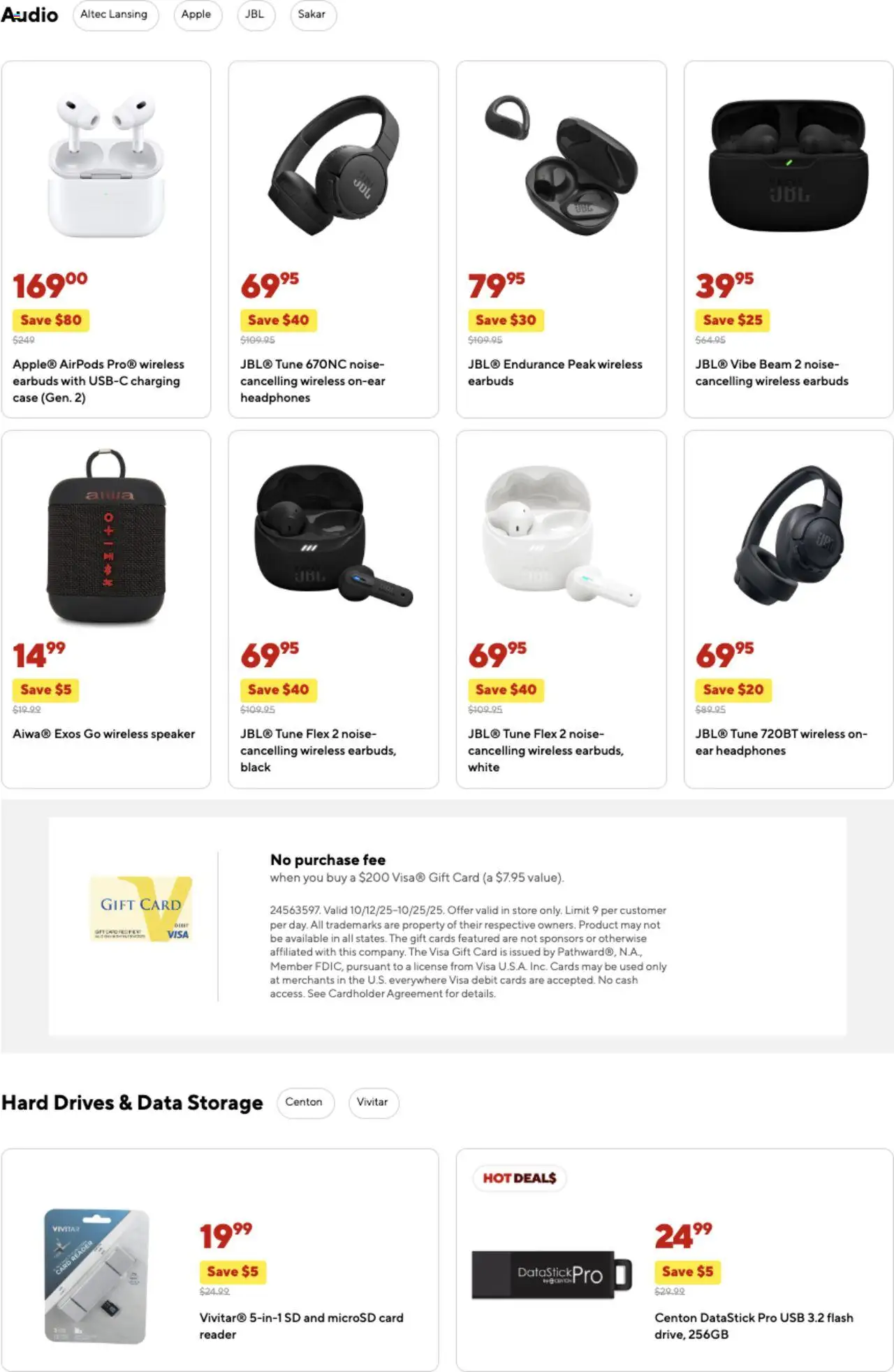 Staples Weekly Ad - valid from 19.10.2025 | Page: 8 | Products: Audio, Headphones, Case, Usb