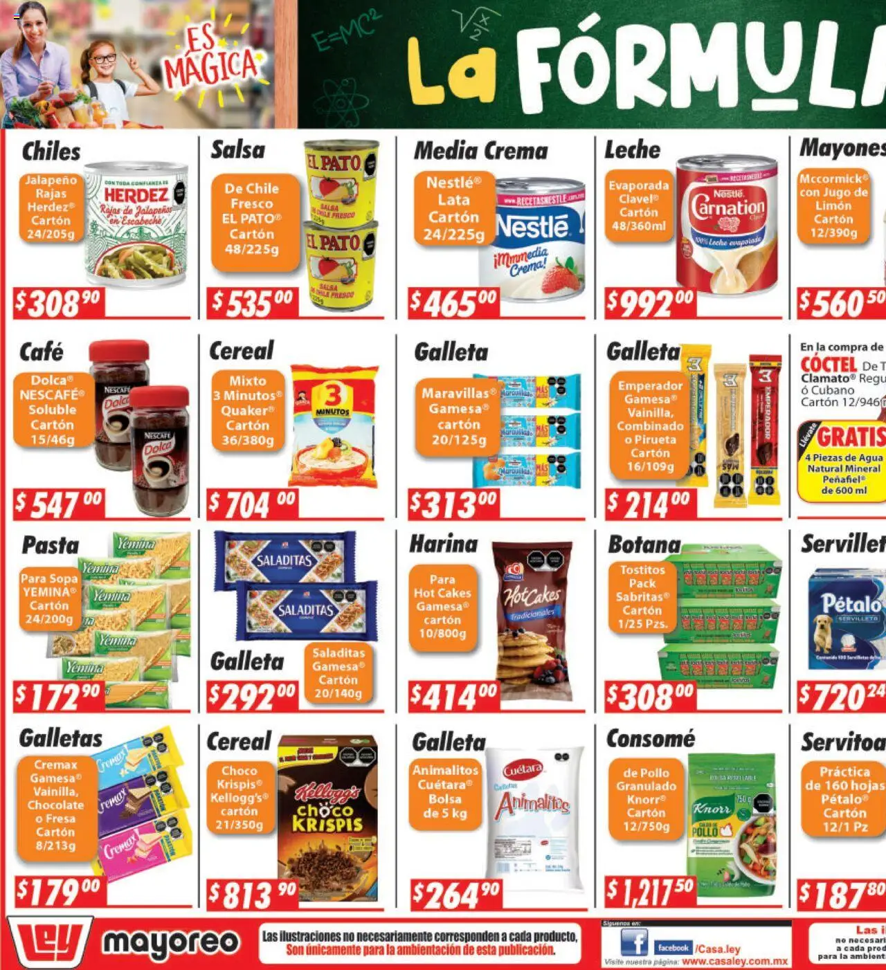Nuevas ofertas de Casa Ley válidas en toda la República Mexicana desde el 04.08.2025. ¡Encuentra las mejores ofertas en Casa Ley - Folleto Mayoreo! | Página: 5 | Productos: Crema, Agua, Jugo, Galletas