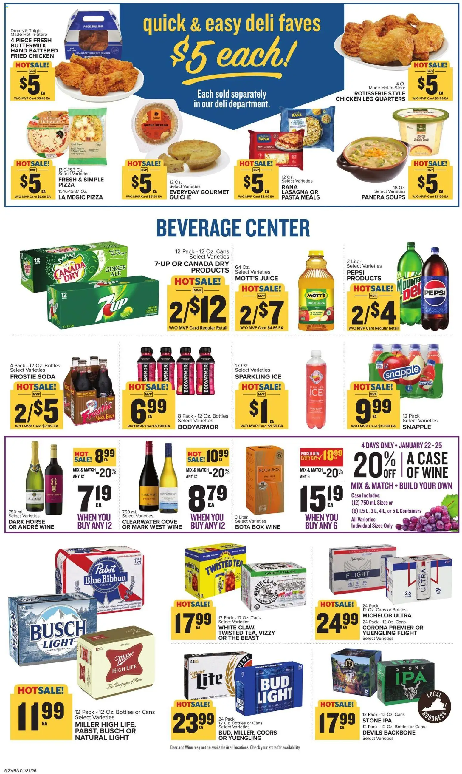 Food Lion Weekly Ad - valid from 21.01.2026 | Page: 9 | Products: Ginger, Wine, Tea, Sugar