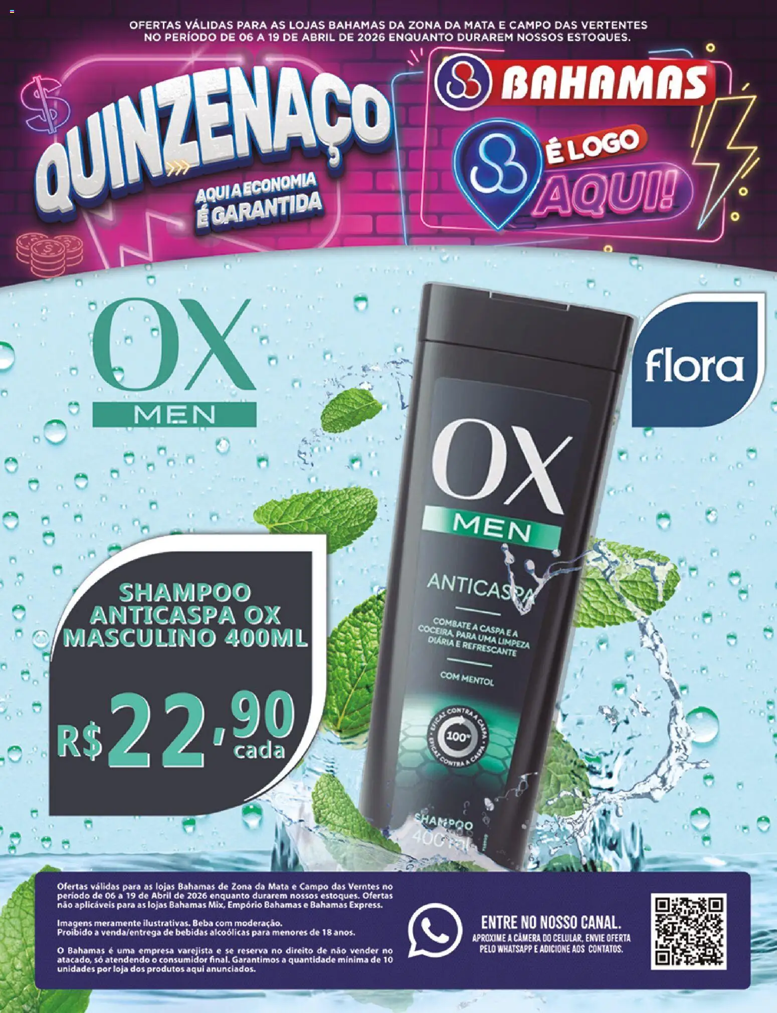 Bahamas Supermercados Folheto - válido de 06.04.2026 | Página: 1 | Produtos: Shampoo, Câmera