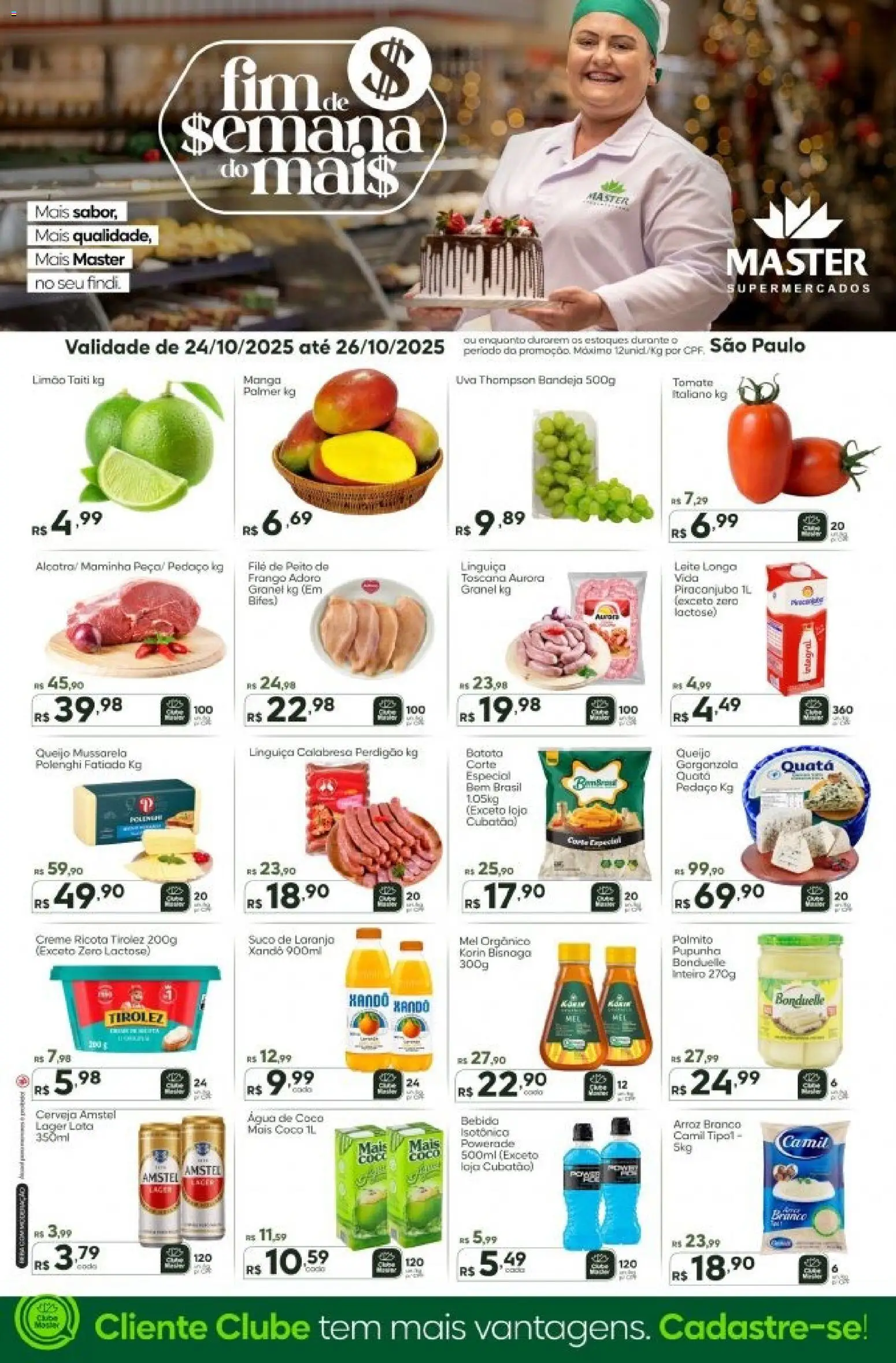 Master Folheto - válido de 24.10.2025 | Página: 1 | Produtos: Coco, Leite, Frango, Mussarela