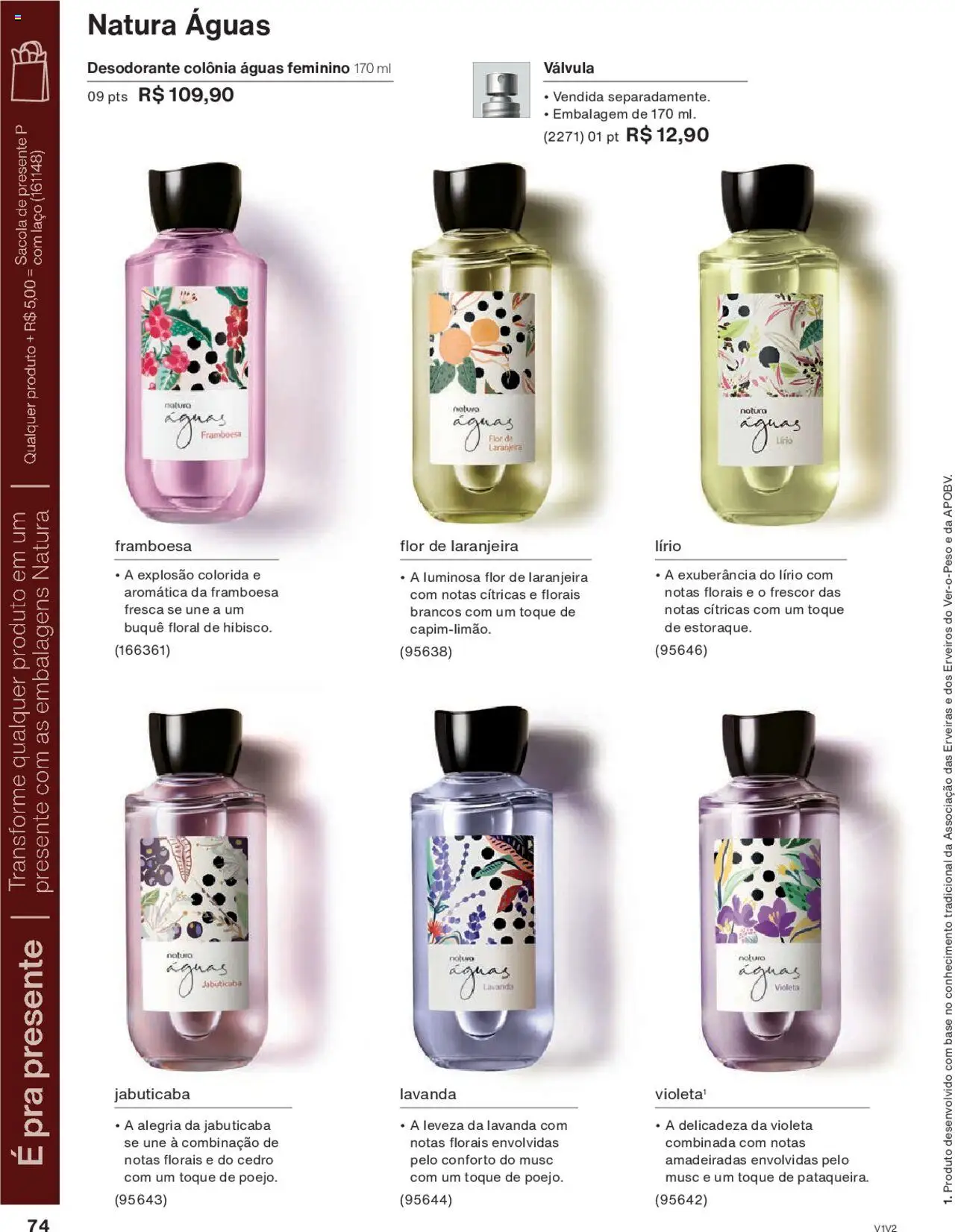 Natura Folheto - válido de 01.10.2025 | Página: 74 | Produtos: Desodorante, Base