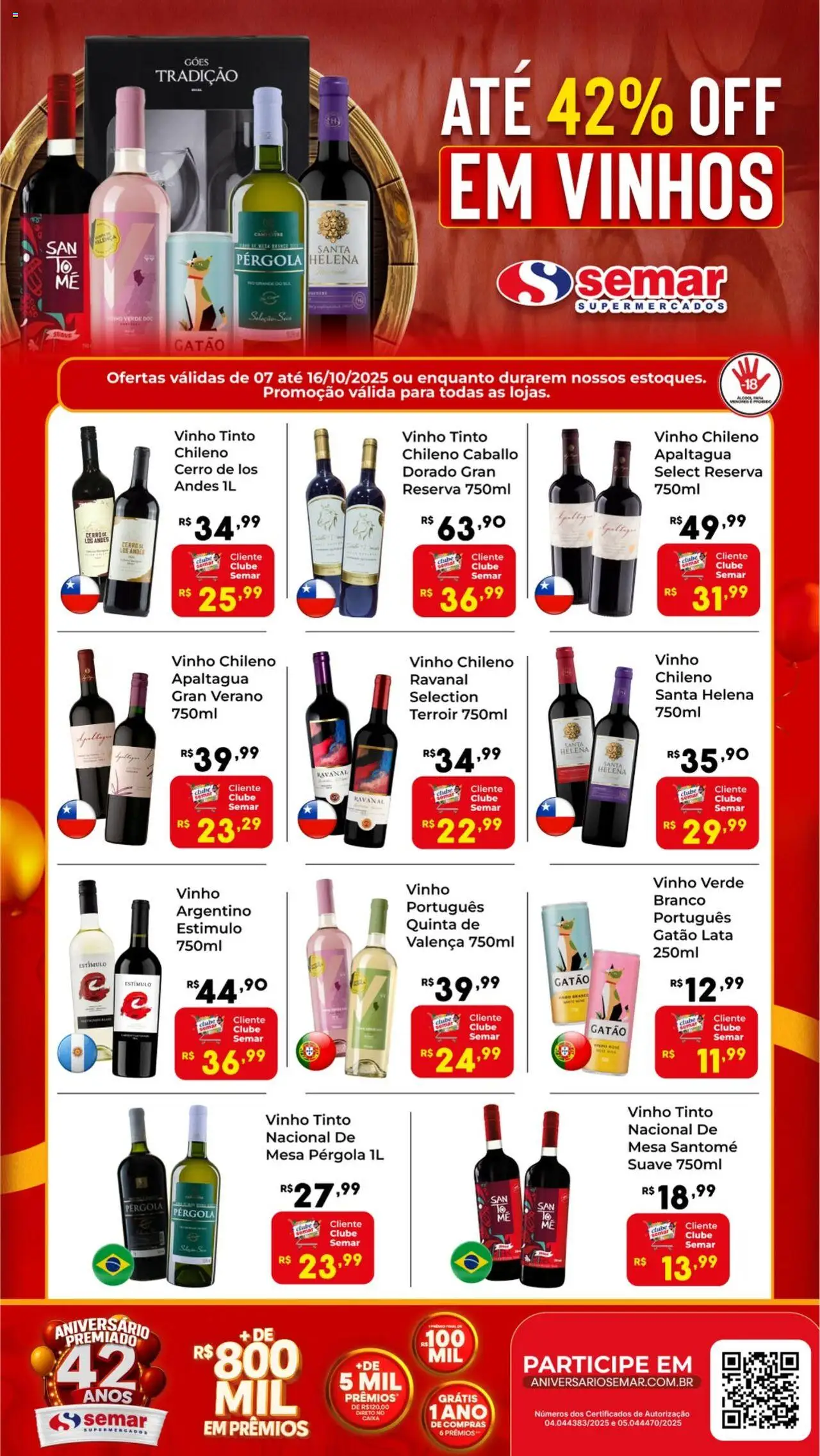 Semar Supermercado Folheto - válido de 07.10.2025 | Página: 2 | Produtos: Mesa, Caixa, Vinho