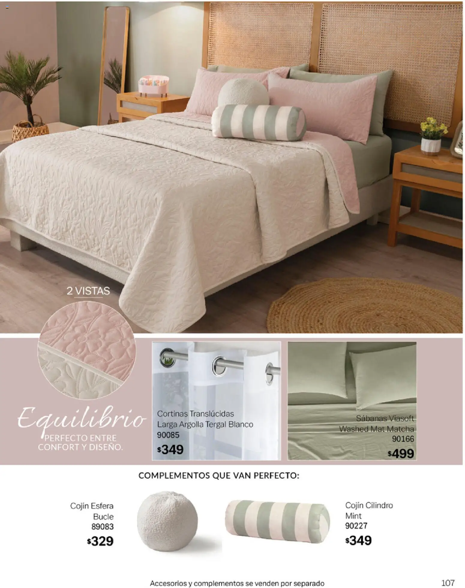 Nuevas ofertas de Vianney válidas en toda la República Mexicana desde el 06.03.2026. ¡Encuentra las mejores ofertas en Vianney catálogo Tu hogar, nuestra pasión! | Página: 109 | Productos: Sabanas, Cortinas