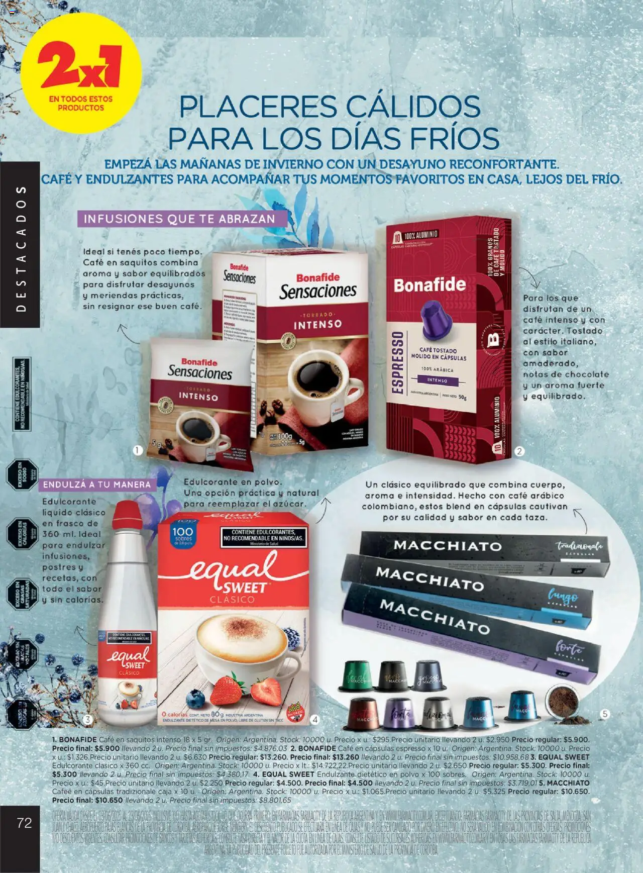 Farmacity catálogo │ válido desde el 03.06.2025 | Página: 72 | Productos: Caja, Polvo, Edulcorante, Frasco