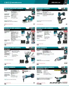 Nuevas ofertas de Makita válidas en toda la República Mexicana desde el 04.09.2025. ¡Encuentra las mejores ofertas en Makita - Catálogo! | Página: 55 | Productos: Cargador, Cable, Sierra, Llave