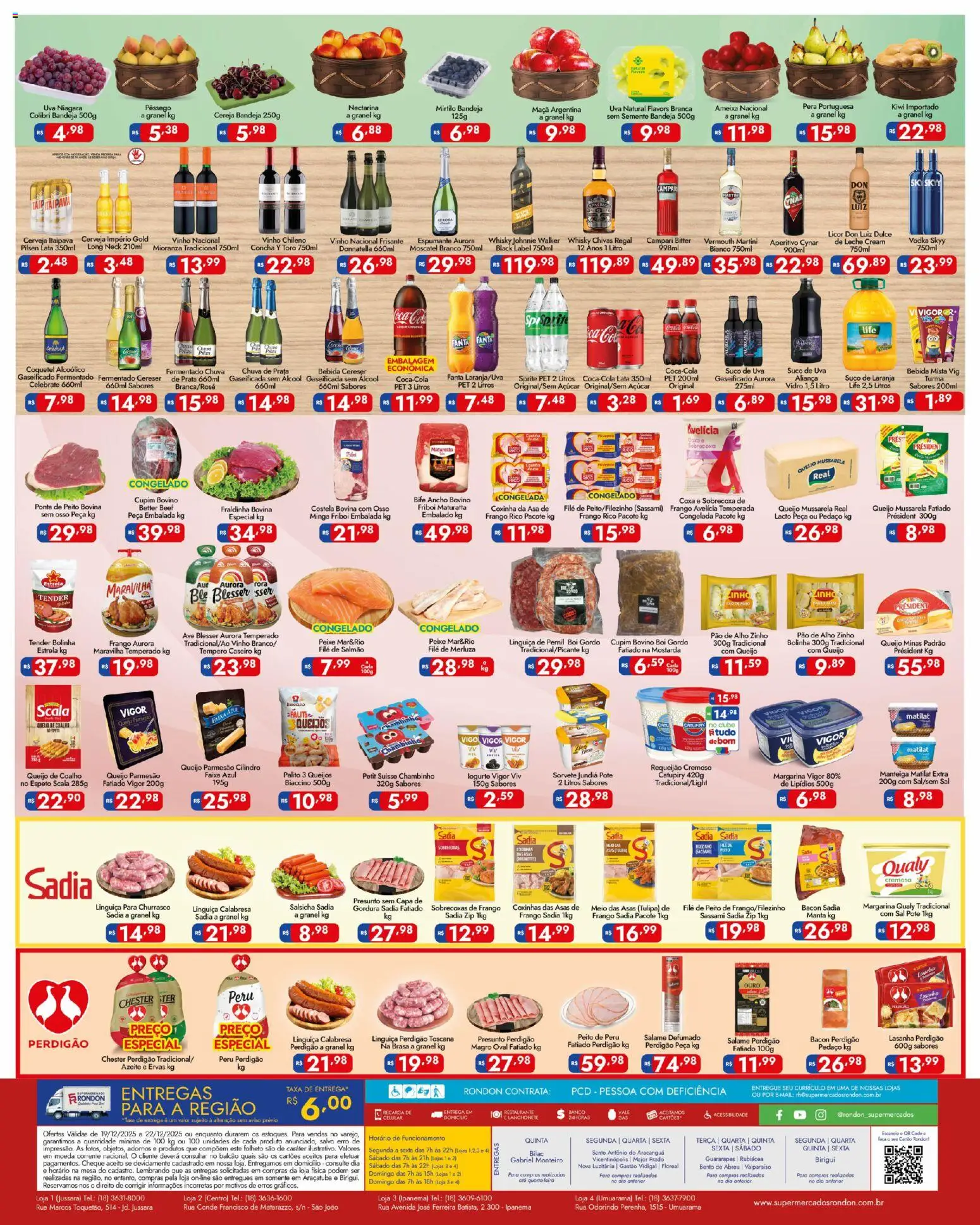 Supermercados Rondon Folheto - válido de 19.12.2025 | Página: 2 | Produtos: Tender, Cerveja, Frango, Margarina