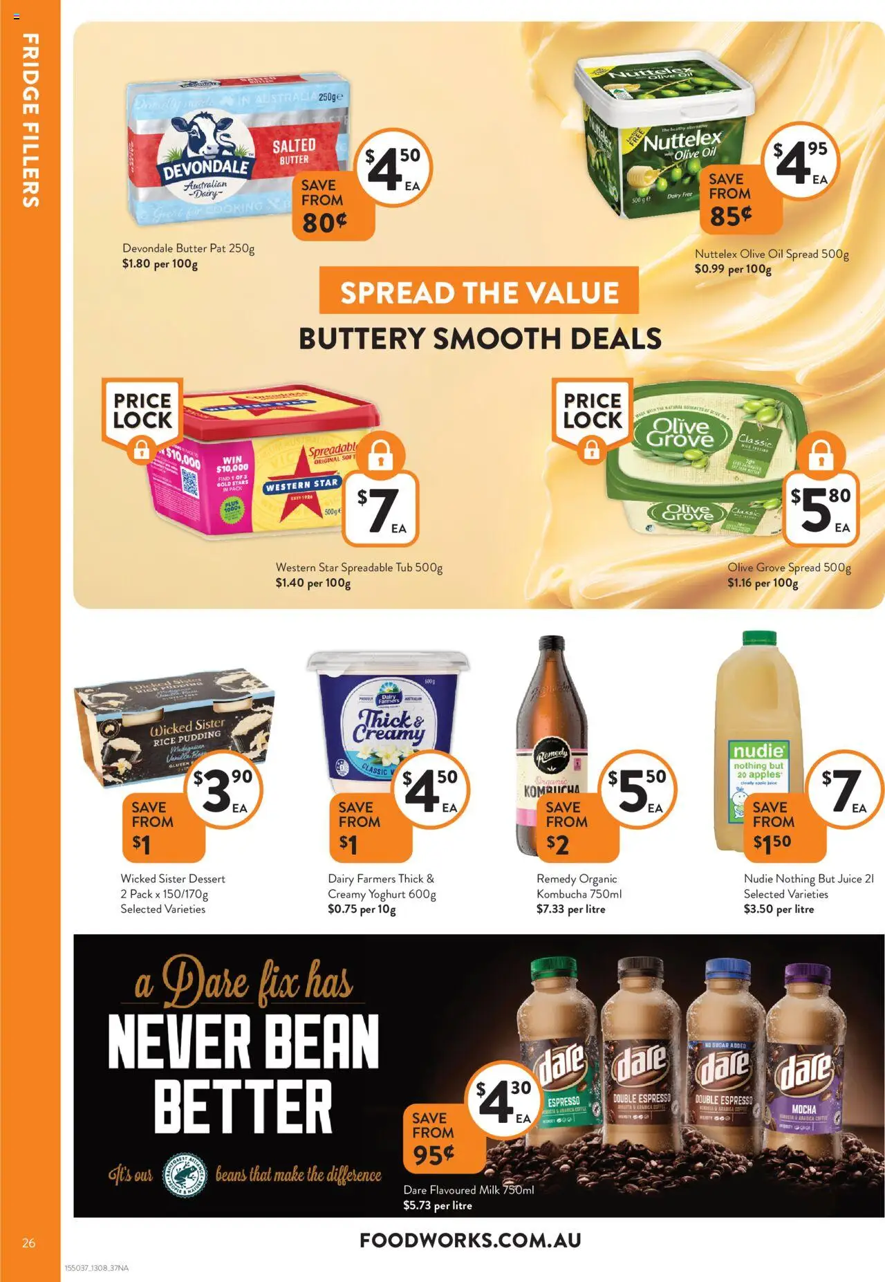 Foodworks catalogue - valid from 13.08.2025 | Page: 26 | Products: Yoghurt, Juice, Olive oil, Fridge