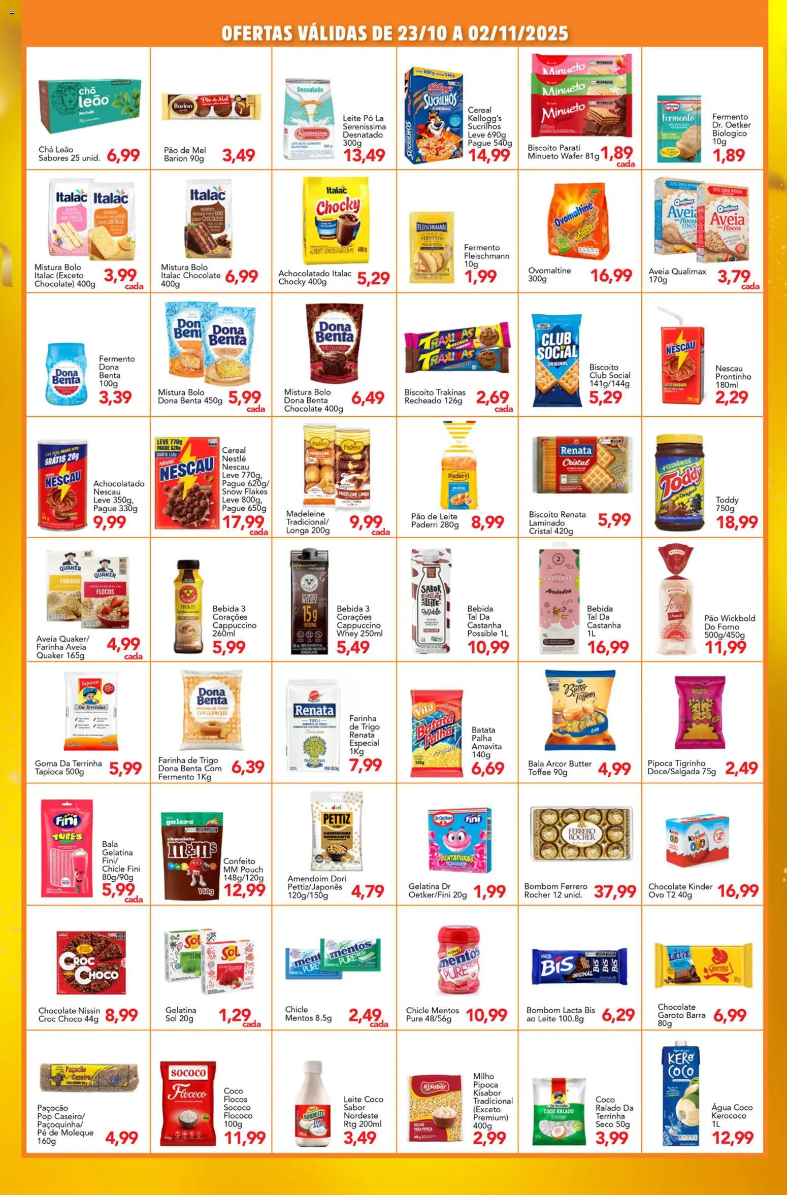 Supermercados Joanin Folheto - válido de 23.10.2025 | Página: 6 | Produtos: Biscoito parati, Nescau, Chocolate, Gelatina