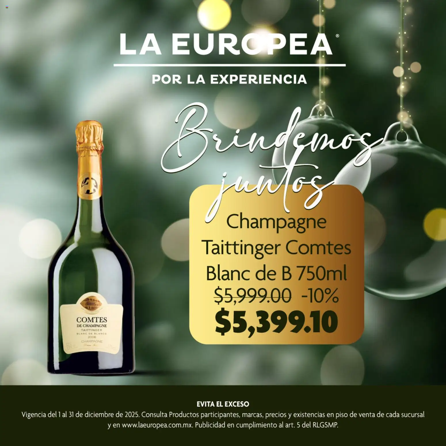 Nuevas ofertas de La Europea válidas en toda la República Mexicana desde el 01.12.2025. ¡Encuentra las mejores ofertas en La Europea catálogo Champagne! | Página: 5 | Productos: Champagne