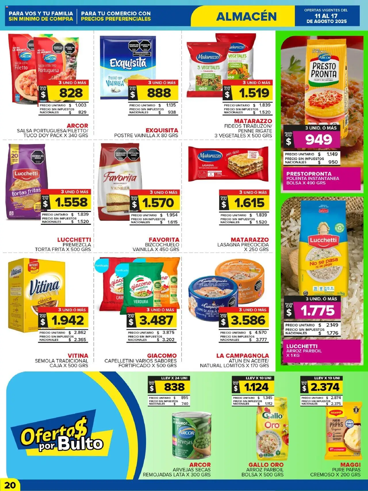 Carrefour Maxi catálogo │ válido desde el 11.08.2025 | Página: 20 | Productos: Bolsa, Caja, Aceite, Fideos