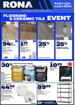 Preview of Rona weekly flyer from shop Rona valid from 26.02.2026