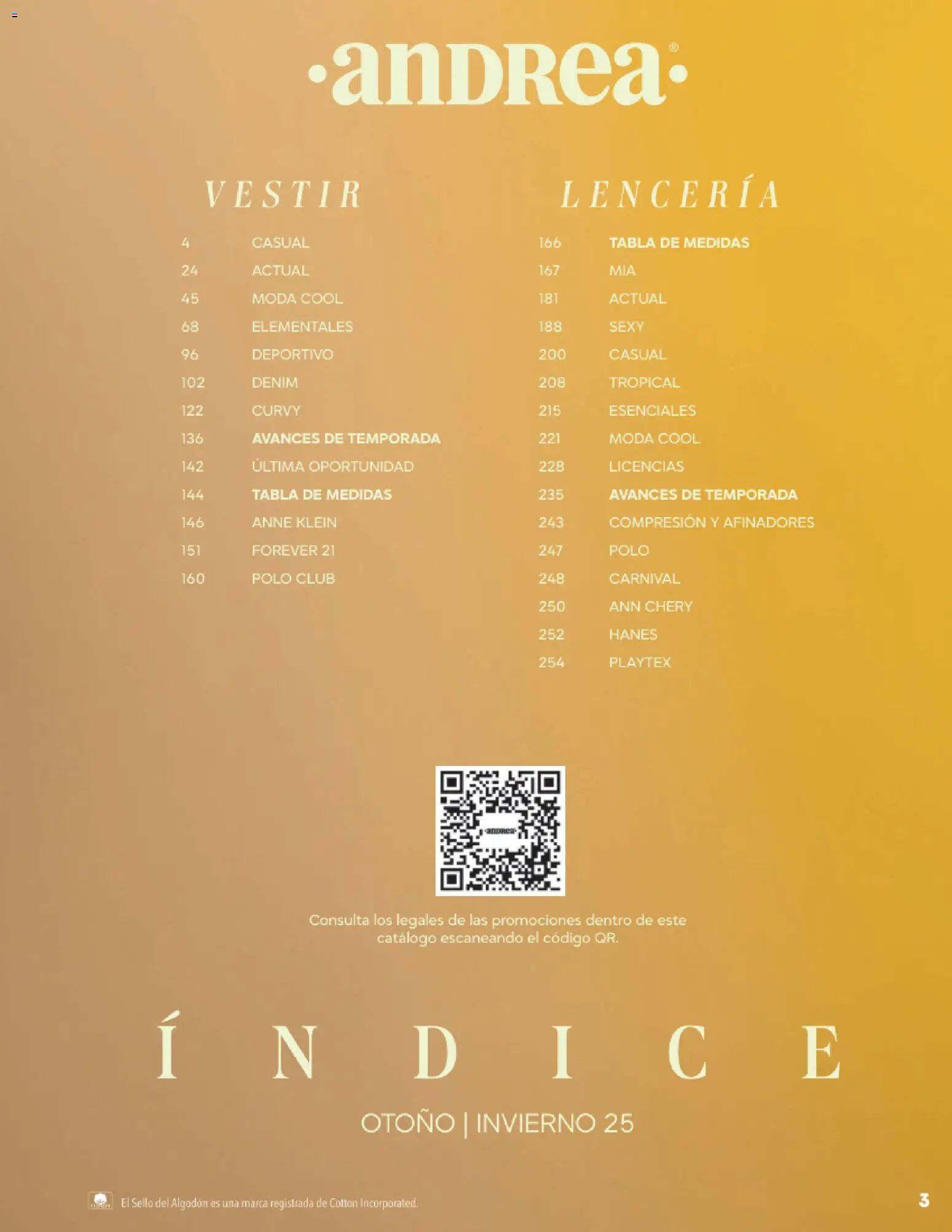 Nuevas ofertas de Andrea válidas en toda la República Mexicana desde el 26.11.2025. ¡Encuentra las mejores ofertas en Andrea catálogo Vestir! | Página: 3 | Productos: Algodón, Lenceria