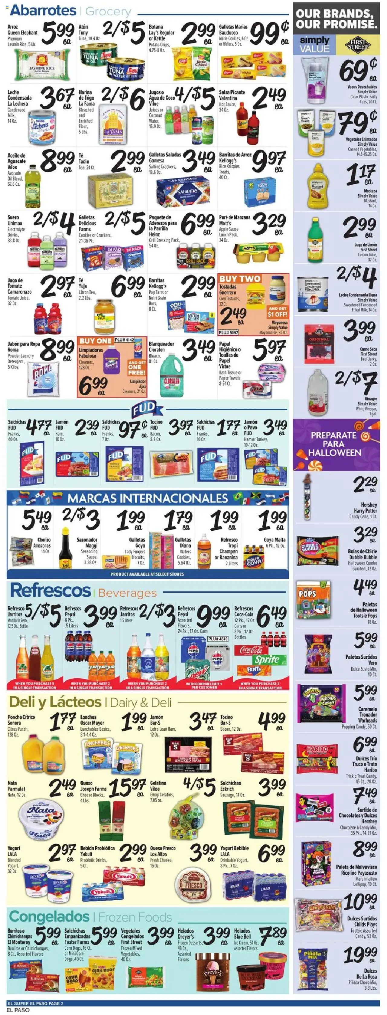 El Super Weekly Ad - TX - valid from 15.10.2025 | Page: 2 | Products: Cheese, Rice, Sauce, Lemon