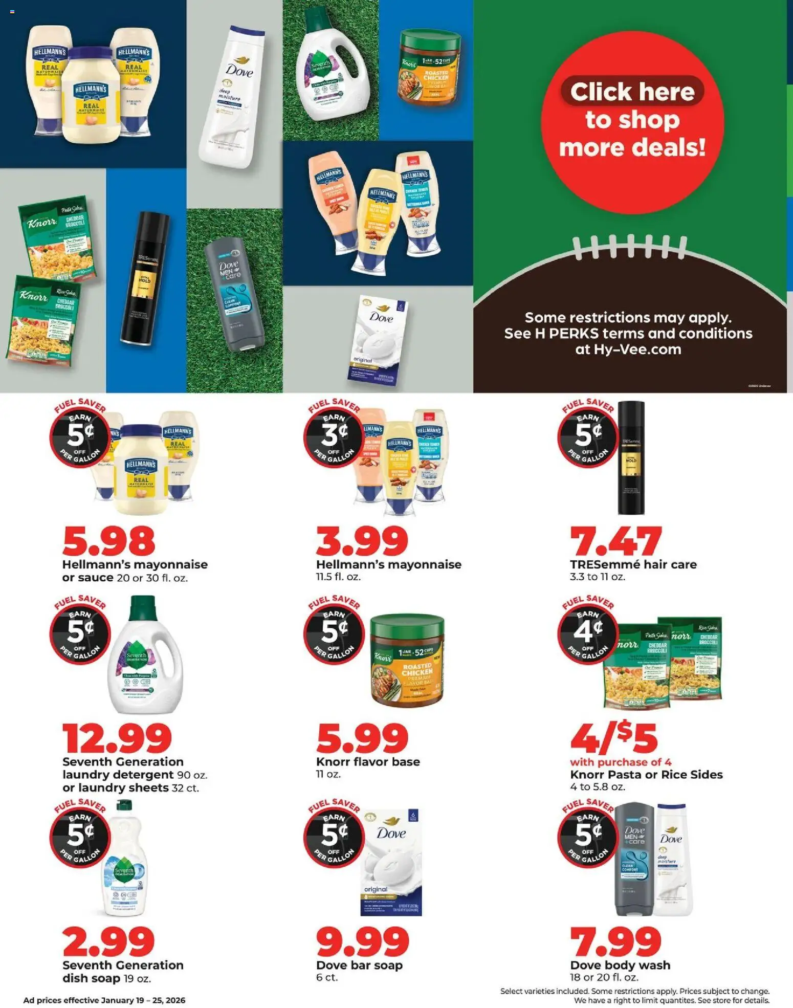 HyVee Weekly Ad - valid from 19.01.2026 | Page: 27 | Products: Detergent, Pasta, Mayonnaise, Sauce