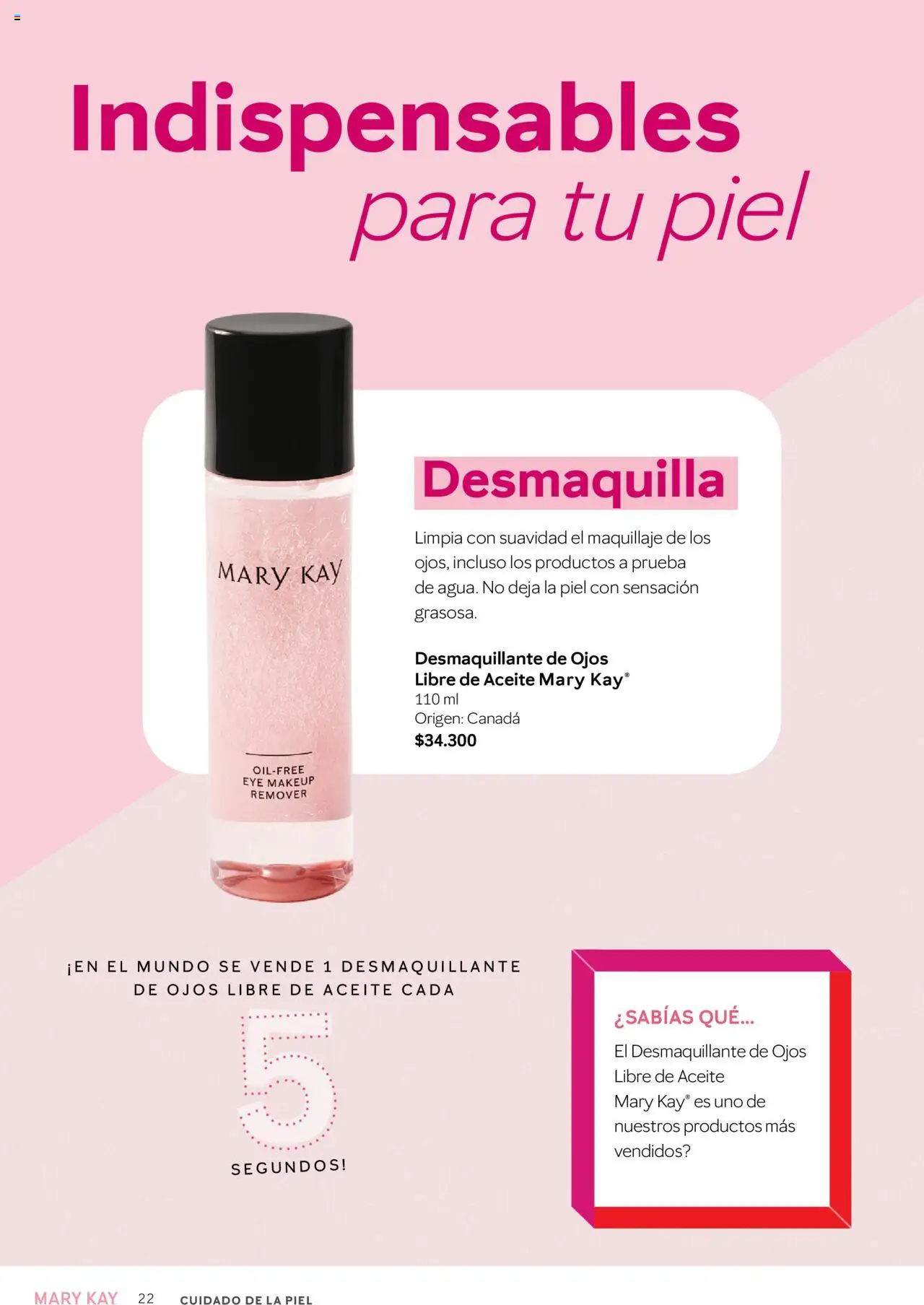 Mary Kay catálogo │ válido desde el 04.04.2025 | Página: 22 | Productos: Aceite, Maquillaje, Desmaquillante de ojos, Desmaquillante
