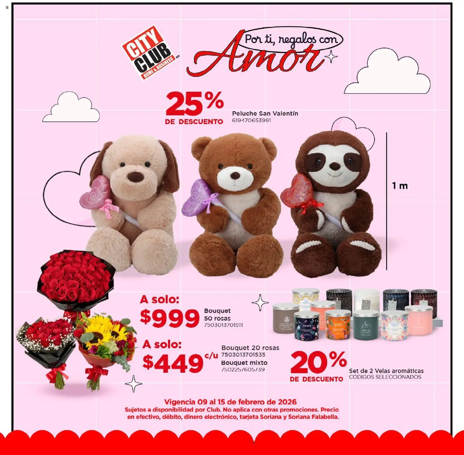 Nuevas ofertas de City Club válidas en toda la República Mexicana desde el 09.02.2026. ¡Encuentra las mejores ofertas en City Club catálogo Por ti, regalos con Amor! | Página: 1