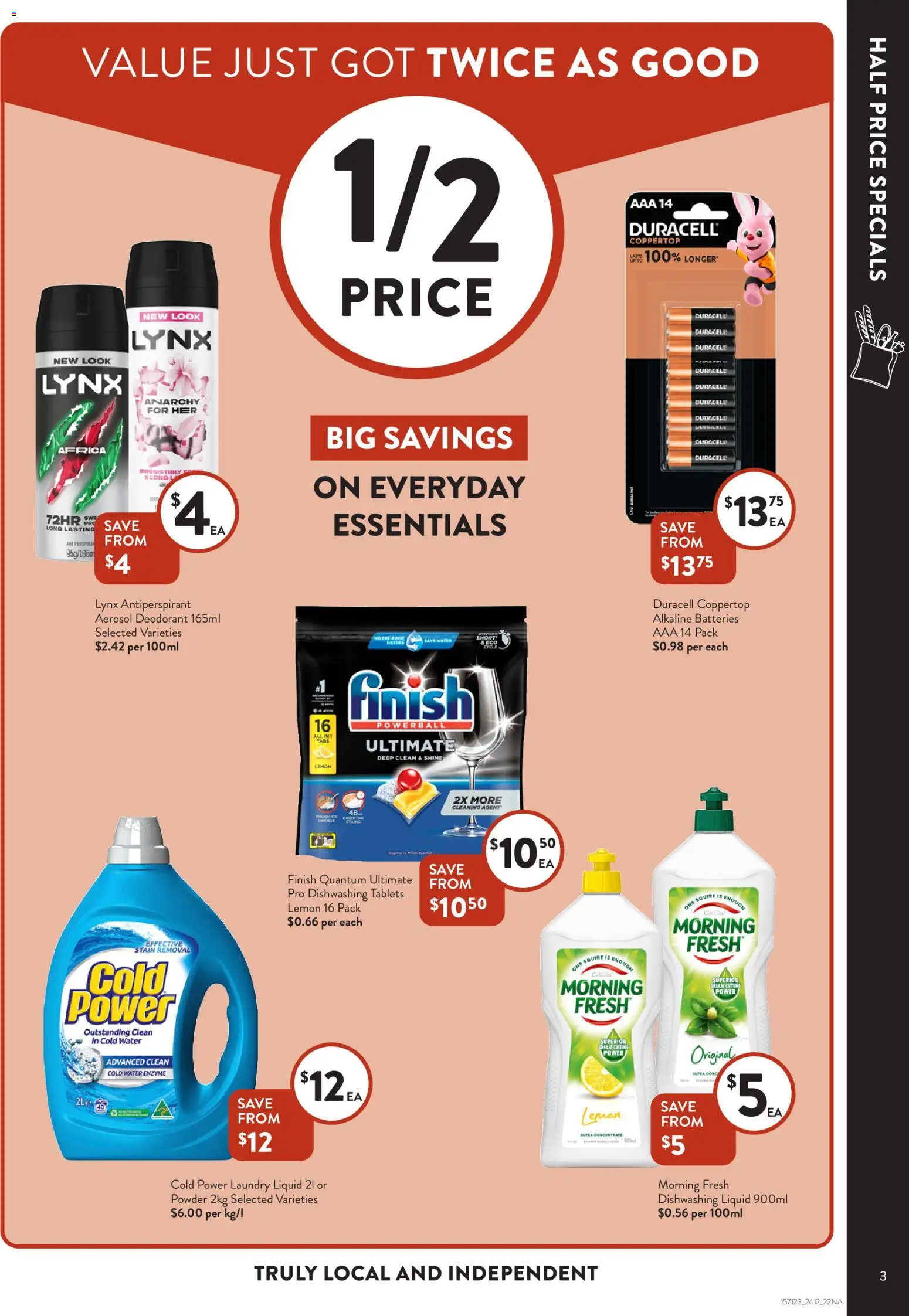 Foodworks catalogue - valid from 24.12.2025 | Page: 3 | Products: Powder, Antiperspirant, Lemon, Laundry