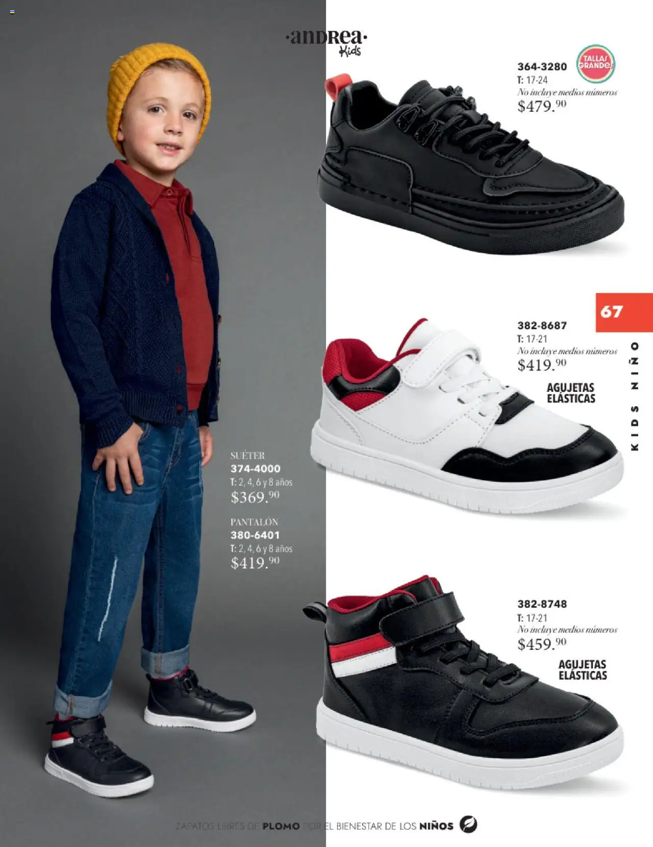 Nuevas ofertas de Andrea válidas en toda la República Mexicana desde el 24.08.2025. ¡Encuentra las mejores ofertas en Andrea - Catálogo Infantil! | Página: 66 | Productos: Suéter, Zapatos