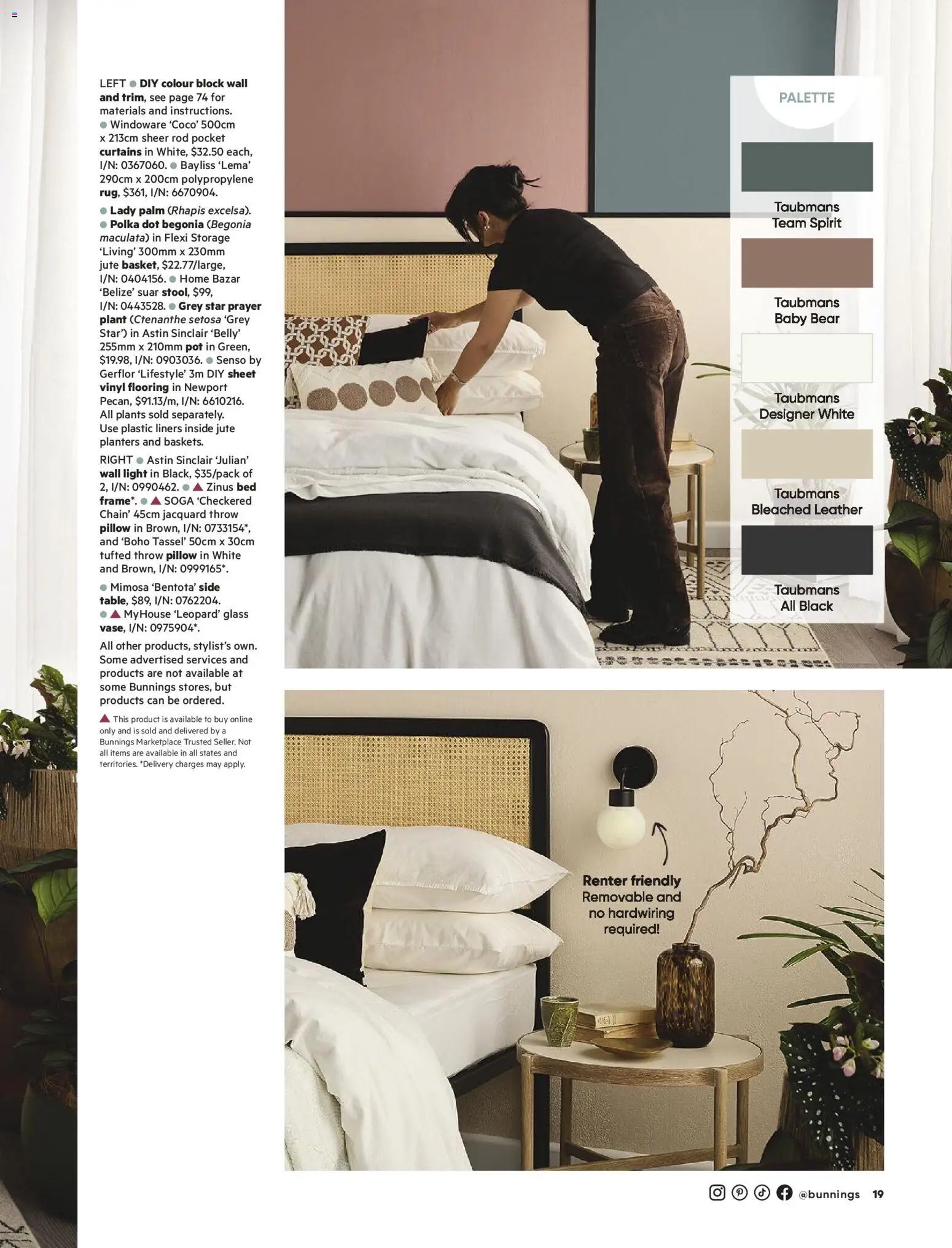 Bunnings Warehouse catalogue - valid from 01.03.2026 | Page: 19 | Products: Bed frame, Flooring, Bed, Pillow