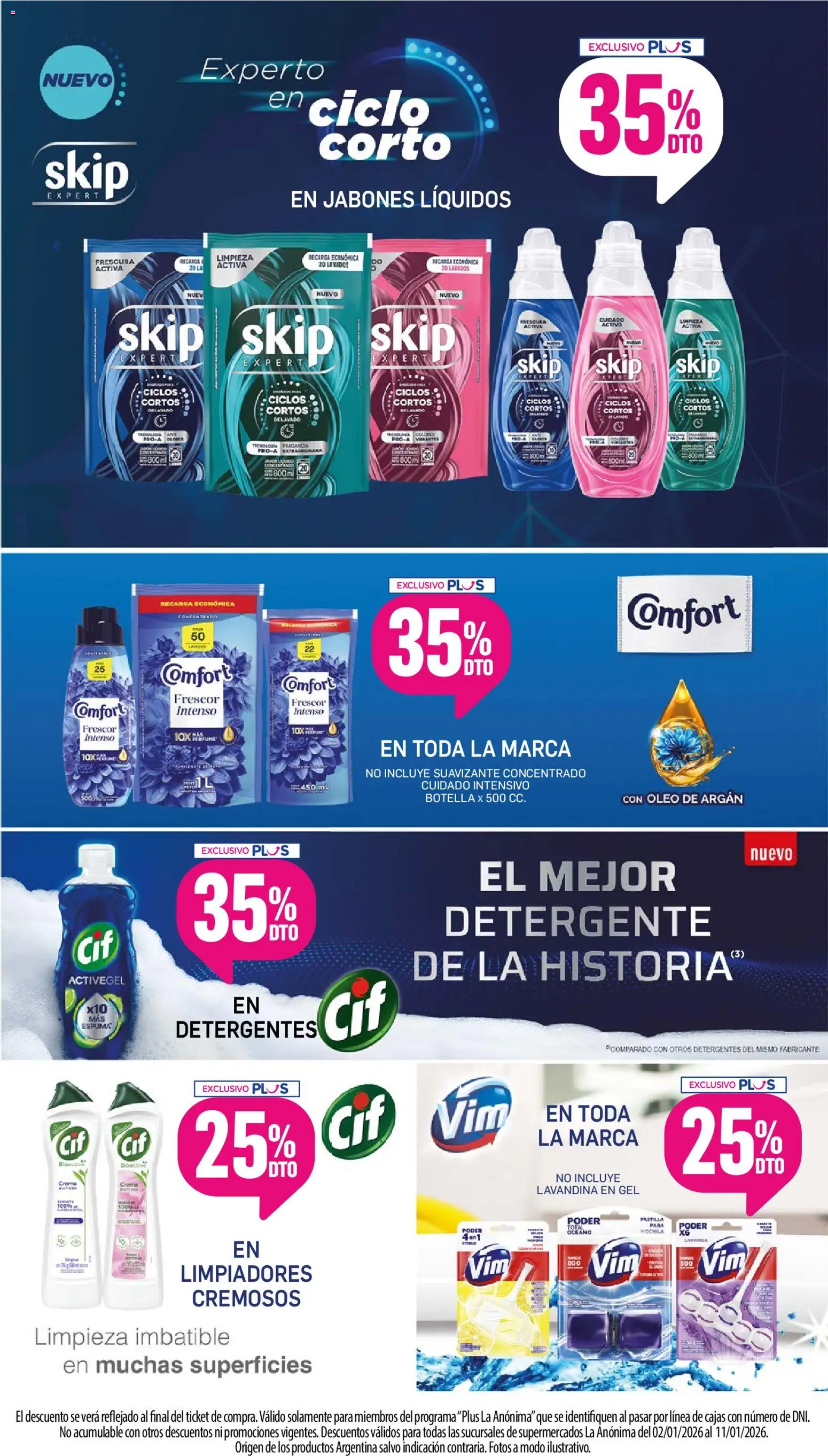 La Anonima catálogo │ válido desde el 02.01.2026 | Página: 30 | Productos: Lavandina, Botella, Detergente, Espuma